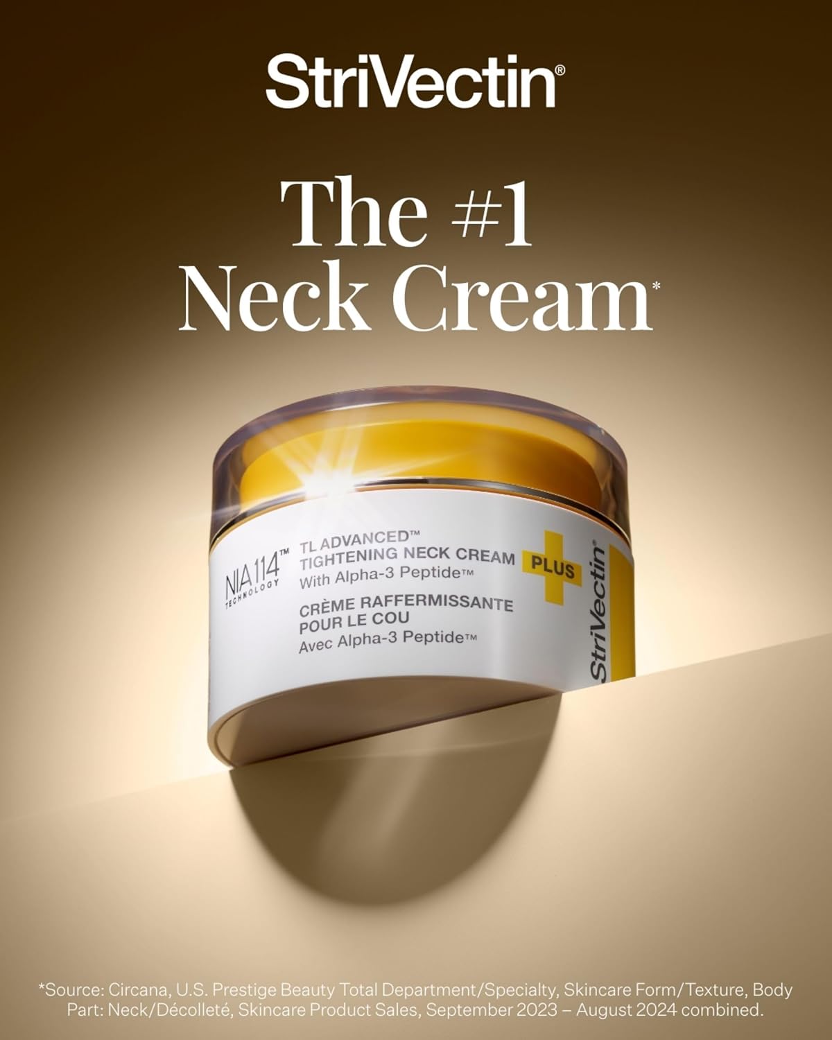 StriVectin Tighten and Lift Advanced Neck Cream PLUS, 1.0 oz for Tightening and Firming Neck and Décolleté Lines, Visibly Reducing Sagging and Crepey Skin for Smooth Healthy Looking Skin