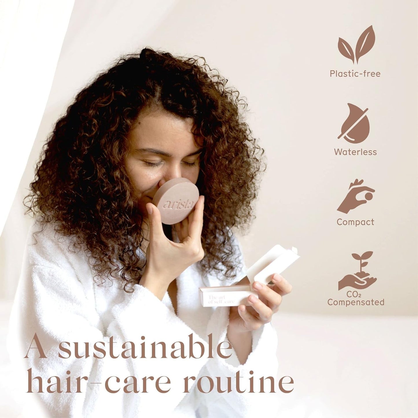 Shampoo Bar with Curly Hair Sweet Almond Oil, Reetha Fruit Powder & Shea Butter, Moisturizing for Curly Hair, Travel size