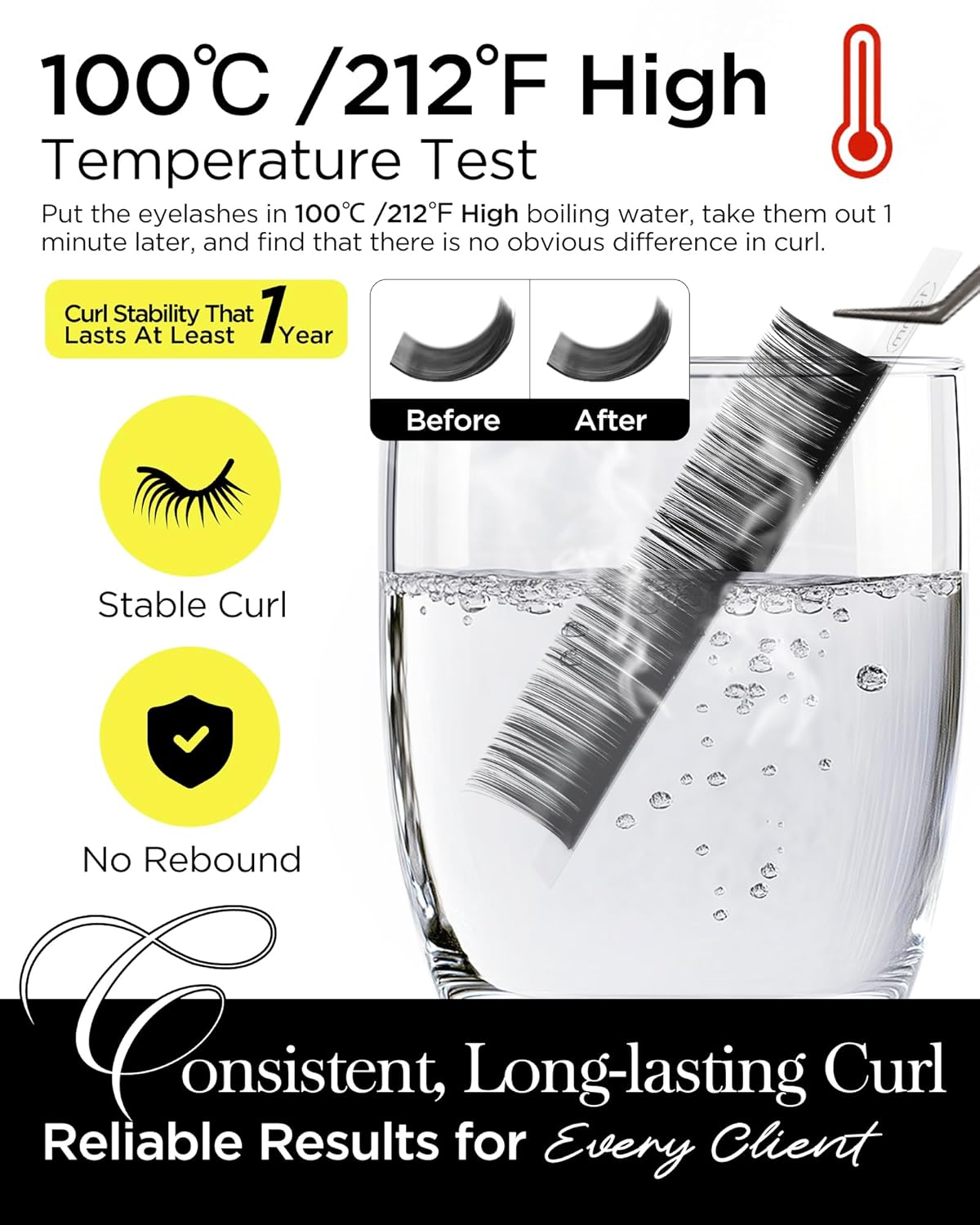 BEYELIAN Eyelash Extension 0.05 D Curl 7-15mm Mixed Tray Easy Fan Lash Extensions Volume Lashes Professional Use Natural Matte Black (0.05 D 7-15mm Mix)