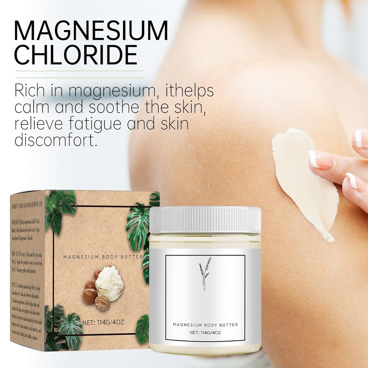 Mama-Bear Neuropathy Cream, Magnesium Body Butter, Magnesium Cream for Neuropathy, Deeply Moisturizes Skin, Keep Soft Smooth (2PCS)