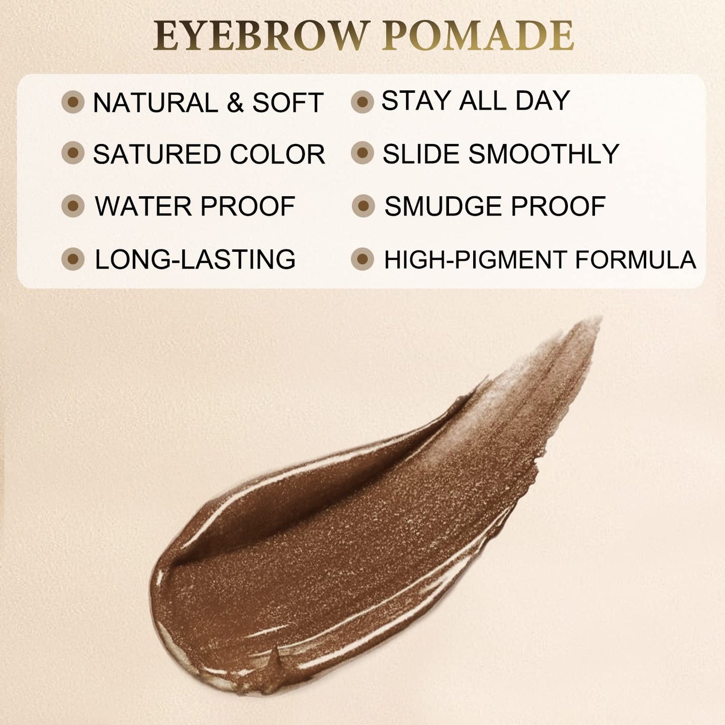 LAVONE Eyebrow Pencil Makeup Kit, with Waterproof 2-IN-1 Microblading Eyebrow Pen, Eyebrow Pomade, Eyeliner and Dual-ended Eyebrow Brush, Brow Pencil Kit for Natural Eyebrows - Chocolate