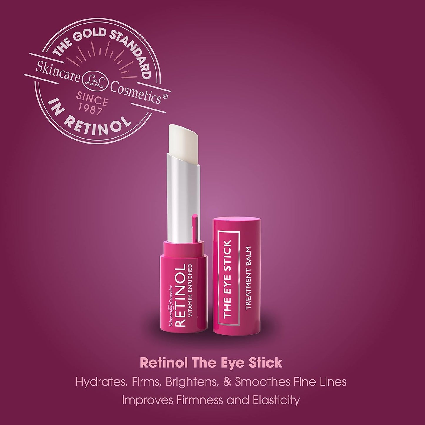 Retinol Anti-Aging Eye Stick – Treatment Balm – Your Beauty Secret for Younger Looking Eyes – Hydrates, Firms, Brightens, and Smooths Fine Lines – Vitamin A, C and E Minimizes Aging Effect on Eyes