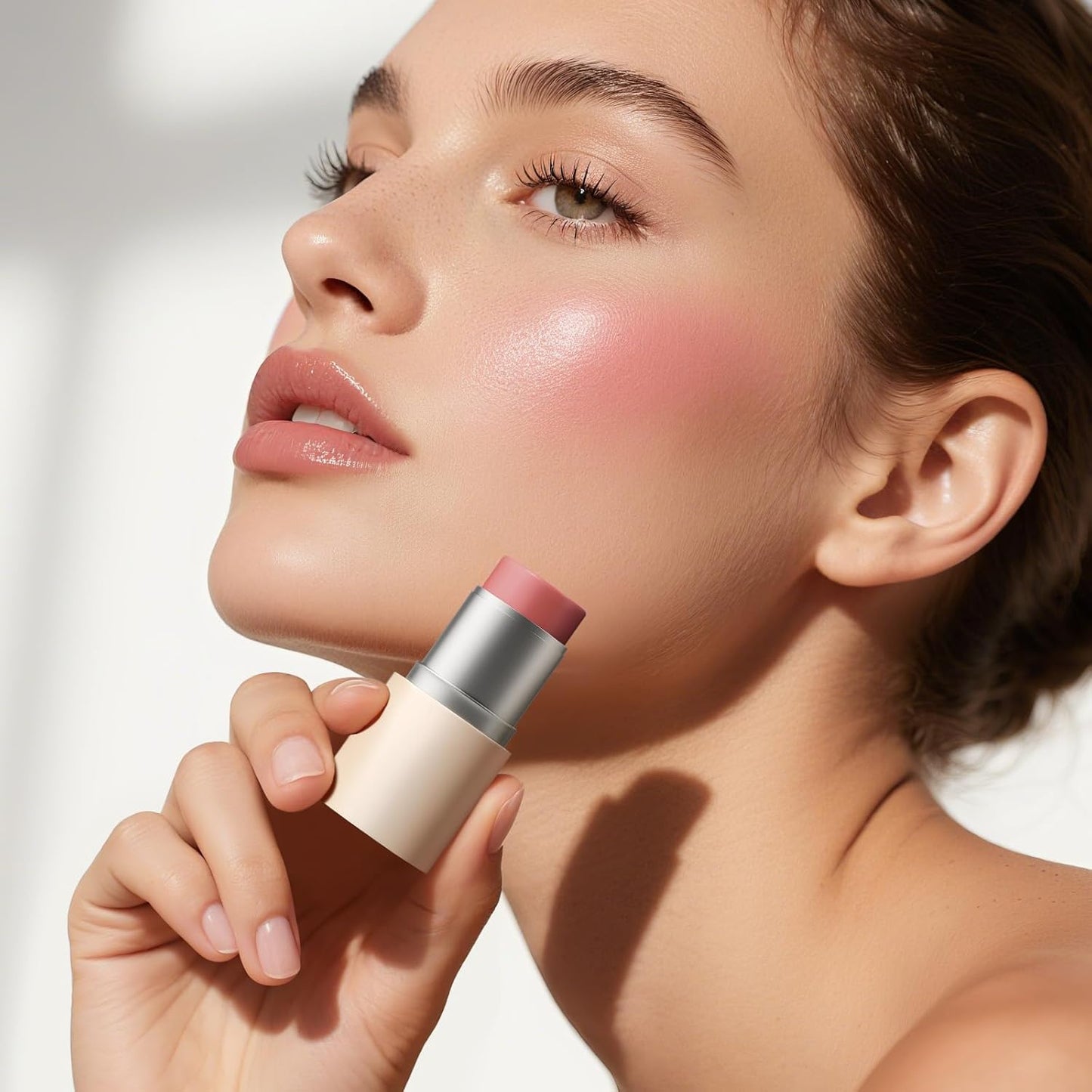 MAANGE Multi-Use Blush Stick, All-in-One Cream Blush for Cheeks, Eyes & Lips Long-Wearing, Blendable Makeup Blush Stick, Creamy & Buildable (ES01+C101)