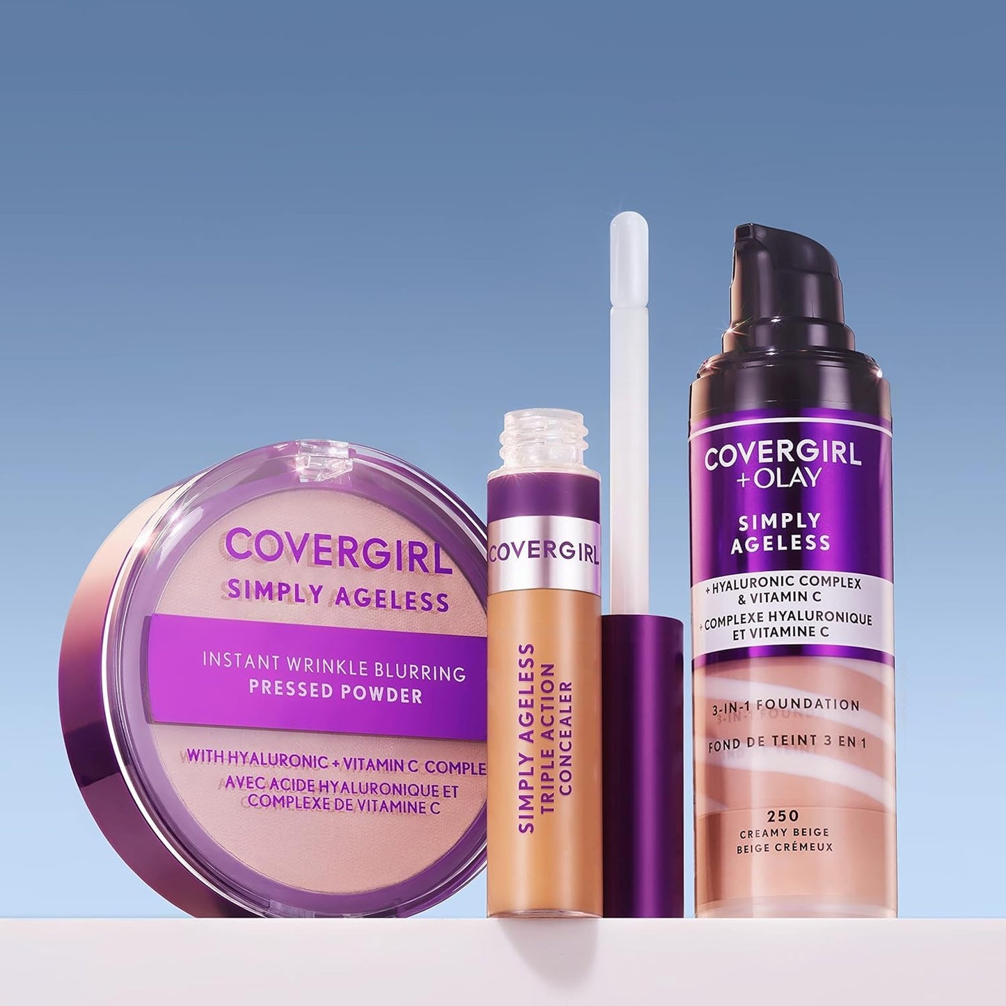 COVERGIRL & Olay Simply Ageless 3-in-1 Liquid Foundation, Creamy Beige, 1 Fl Oz (Pack of 1)
