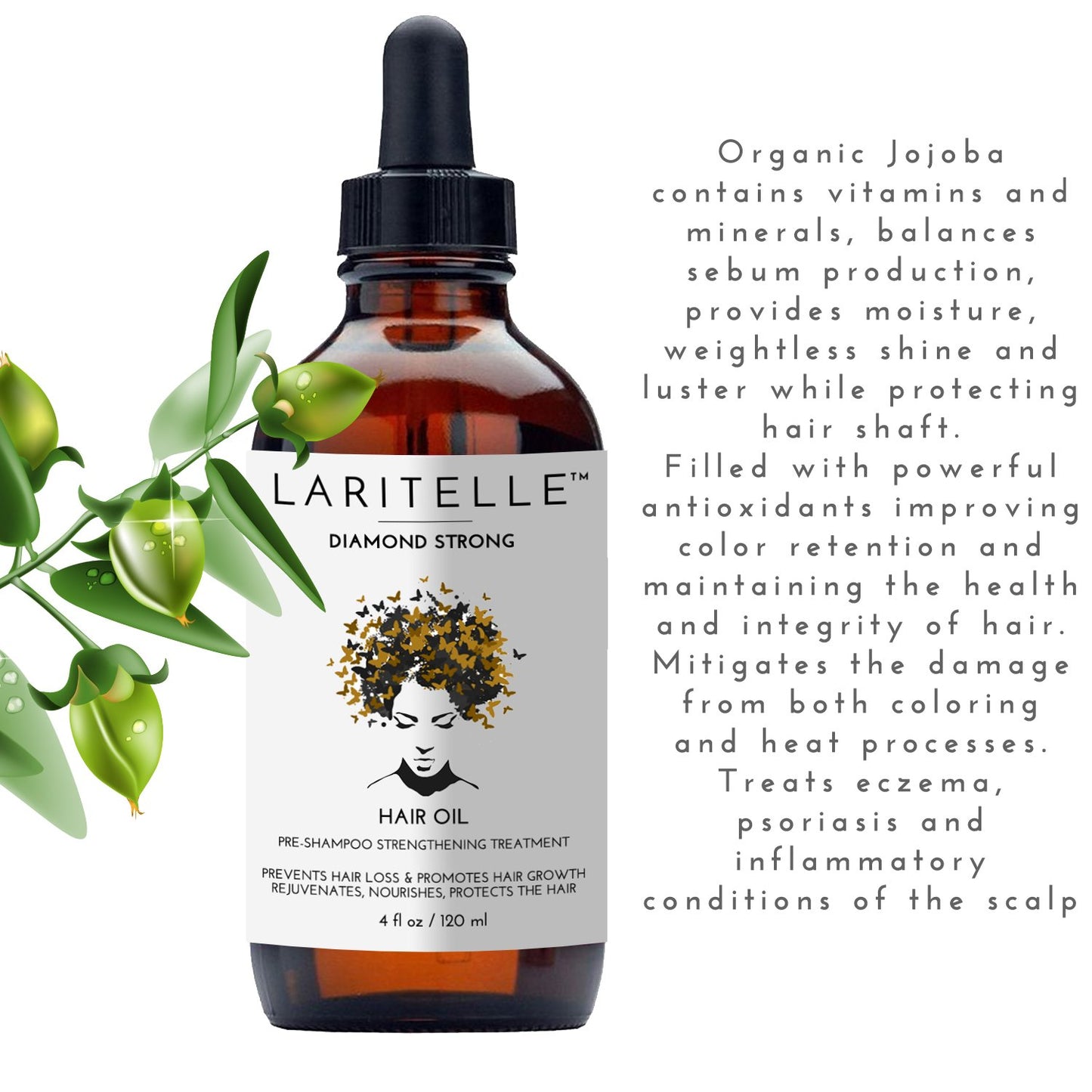 Organic Hair Loss Prevention for Men & Women 4 oz | Prevents Hair Shedding, Promotes New Healthy Hair Growth & Scalp Health | Rosemary, Lemongrass, Ginger & Cedarwood | GMO-free. Vegan