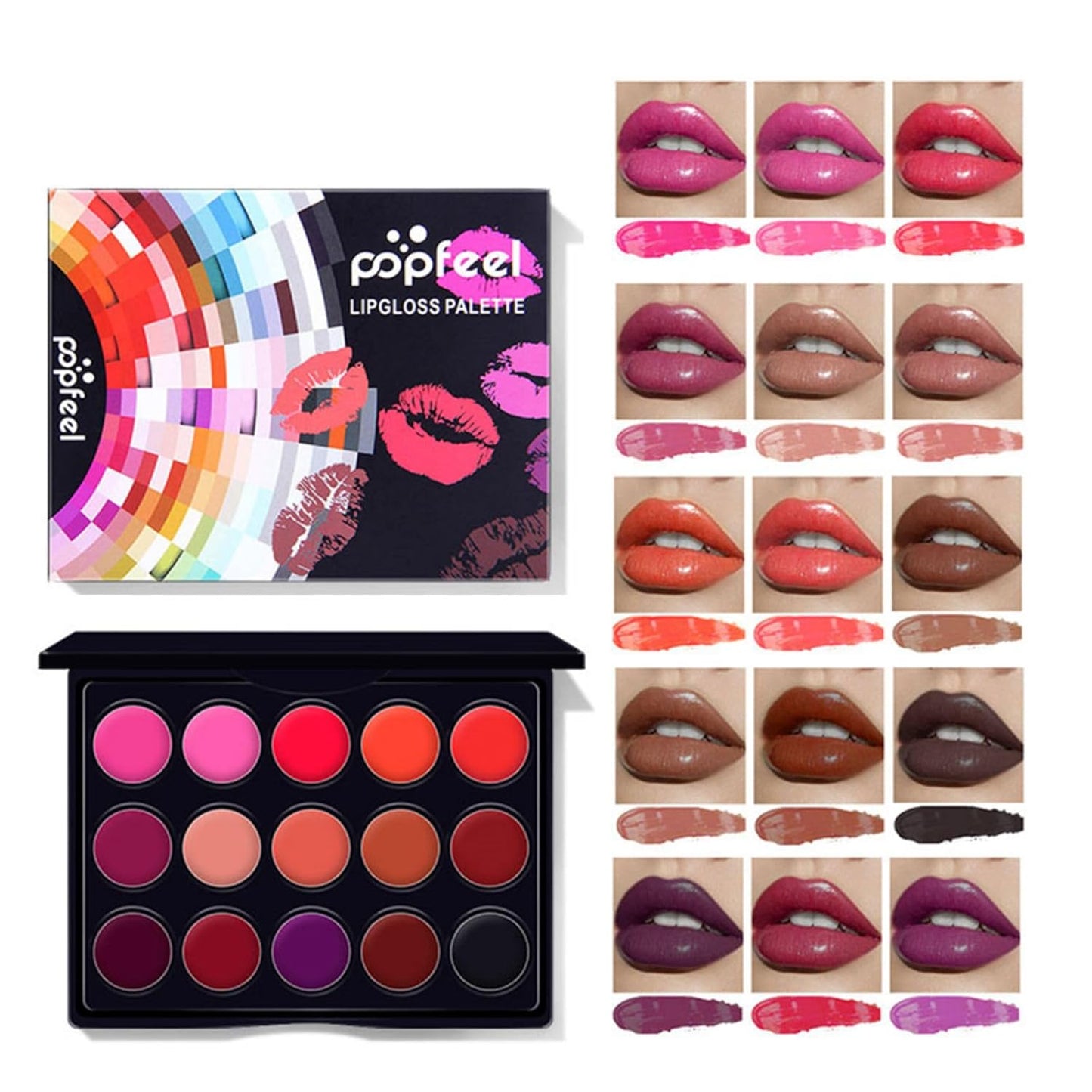 All-in-one Makeup Set Holiday Gift | Full Makeup Kit for Women Essential Starter Bundle Include Eyeshadow Palette Lipstick Blush Cream Concealer Face Powder Eyeliner Mascara Lipgloss Brush