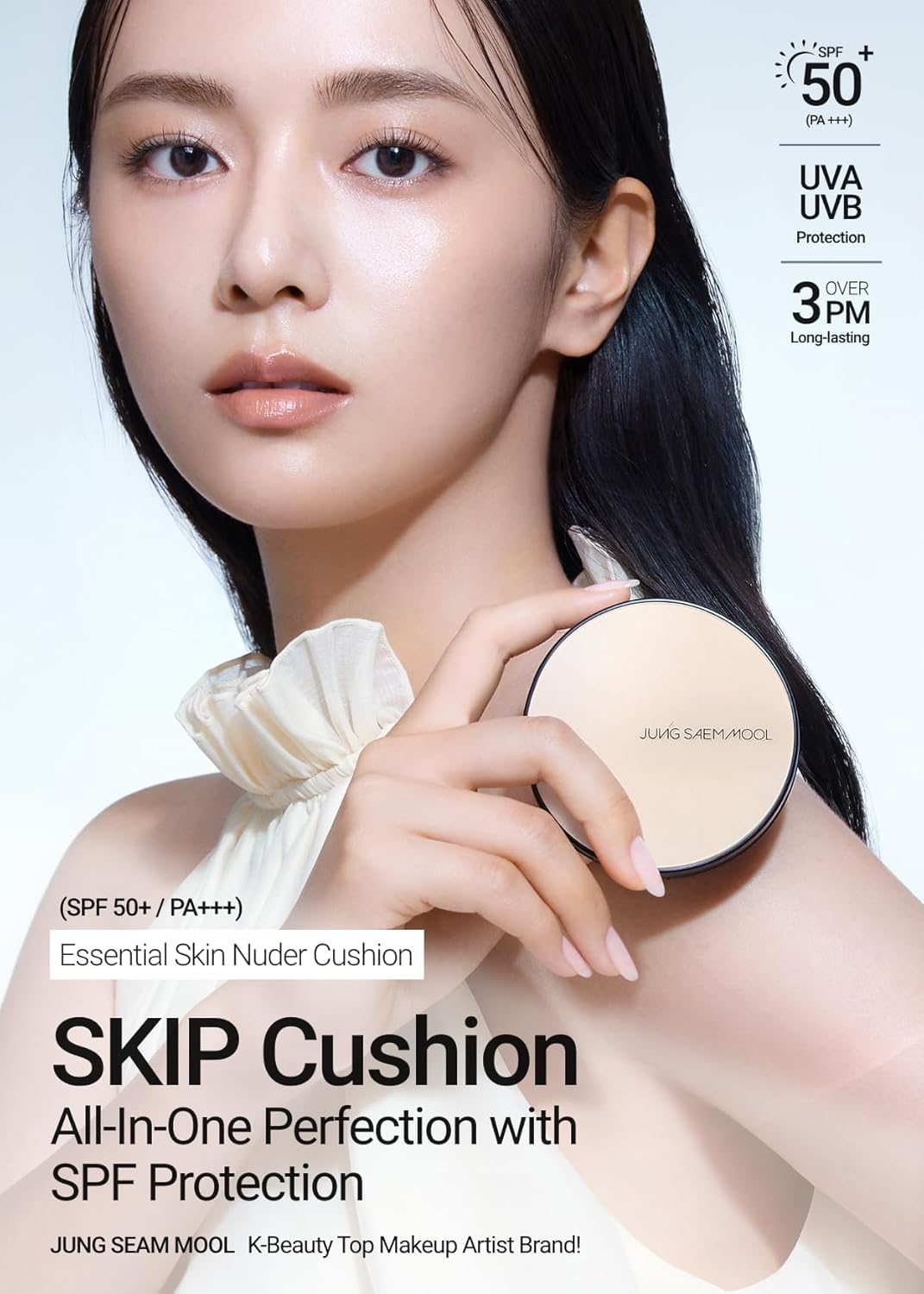 [JUNGSAEMMOOL OFFICIAL] Essential Skin Nuder Cushion (09 Bronze) | Refill Included | Natural Finish | SPF50 Broad Spectrum | Makeup Artist Brand