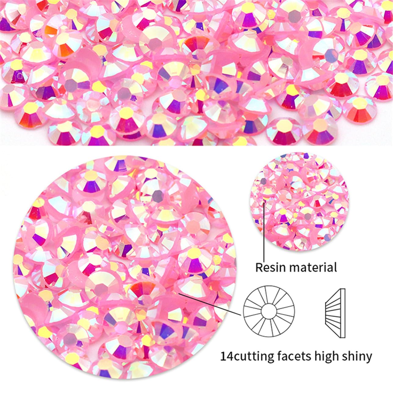 4500 Pcs SS6 2mm AB Flatback Rhinestones for Nails Art Crafts Glitter Round Shine Gems Crystals DIY Clothes Shoes （Orange Red AB）