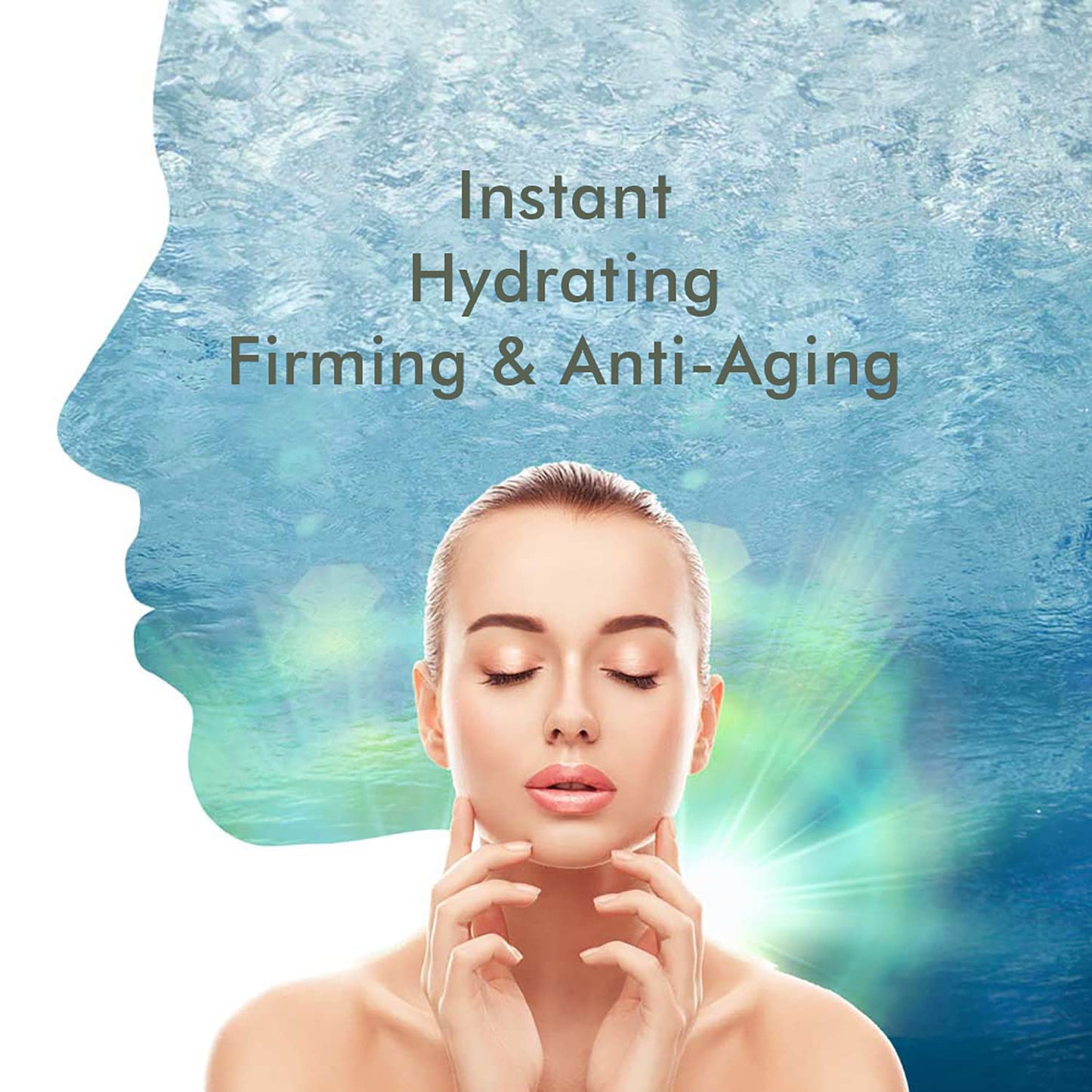 Ebanel 5 Pack Hydrogel Collagen Face Mask with Hyaluronic Acid, Vitamin C, Peptide, Aloe, Instant Brightening Hydrating Face Masks Skincare Korean Sheet Mask, Skin Firming, Lifting Anti Aging Masks