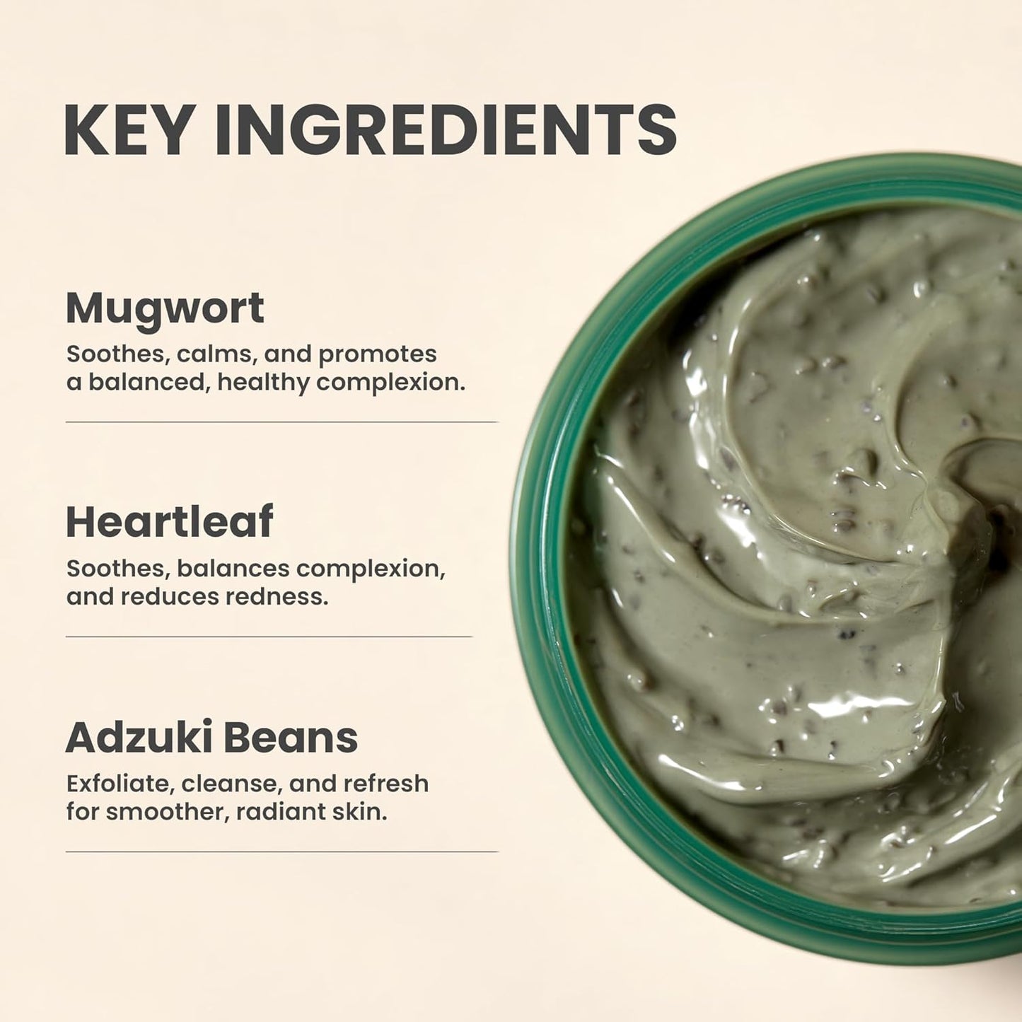 AXIS-Y Mugwort Pore Clarifying Wash Off Pack - Face Exfoliator Targets Clogged Pores, Whitehead & Blackhead Remover - Vegan Korean Skin Care Glass Skin Clay Mask - 3.38 fl. oz.