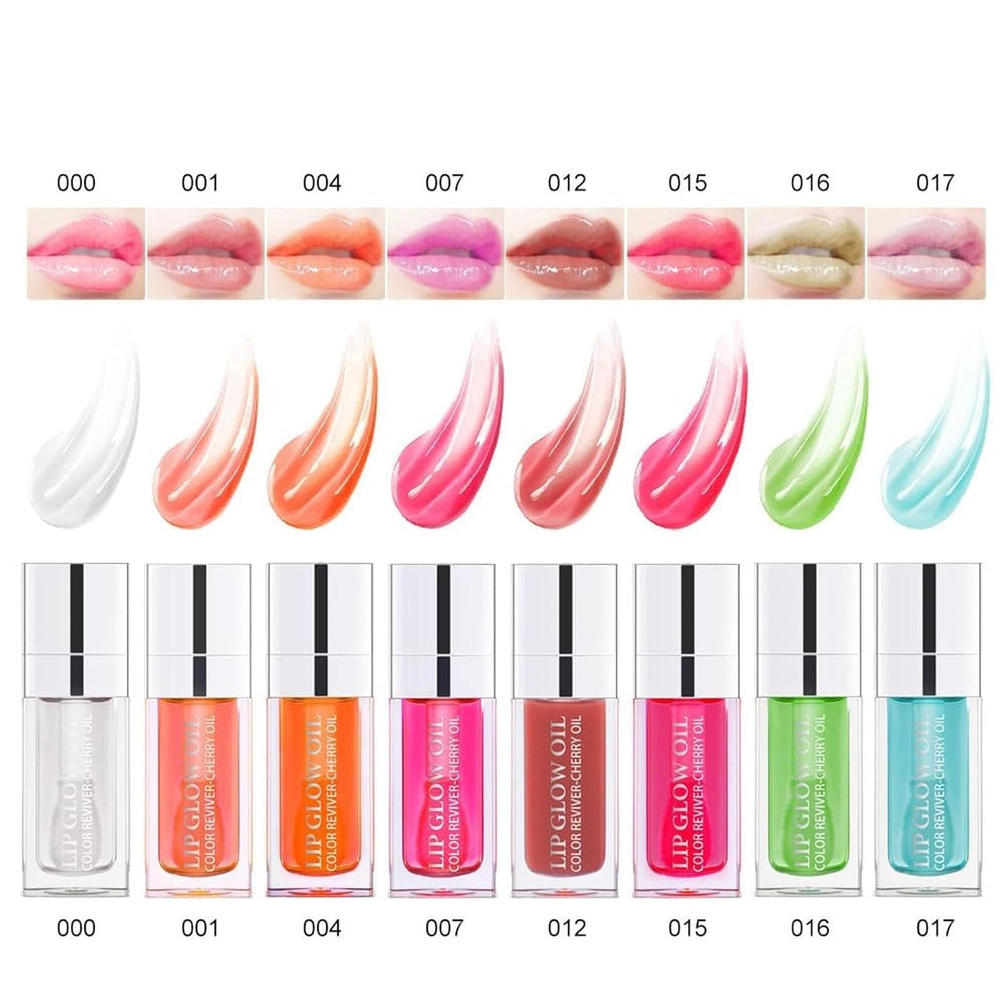 Hydrating Lip Glow Oil, Lip Oil Gloss Transparent Toot Tinted Nourishing Long Lasting Repairing Lightening Lip Lines (BERRY) 0.2 OZ