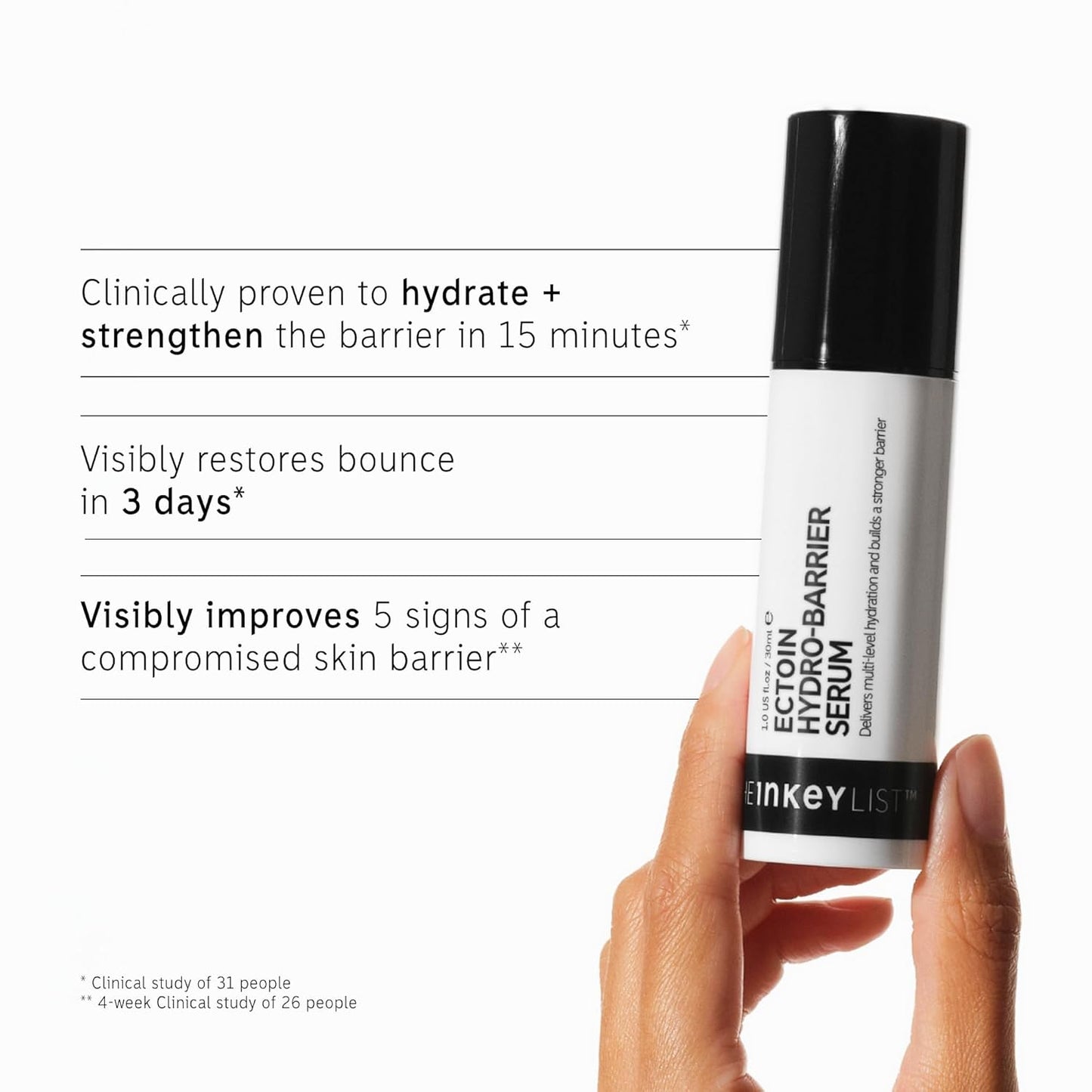 The INKEY List Ectoin Hydro-Barrier Serum, Advanced Dual-Action Serum, Boosts Hydration, Builds Stronger Skin Barrier, Lightweight Texture