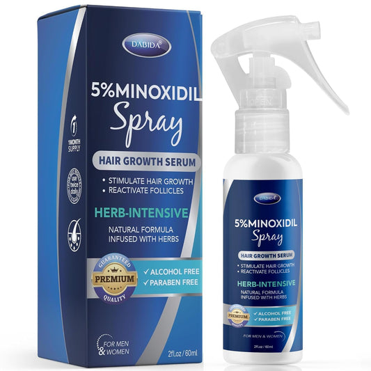 5% Minoxidil Hair Regrowth Spray : Minoxidil for Women Hair Growth Treatment, Minoxidil 5 percent for Men Beard Growth - 60ml