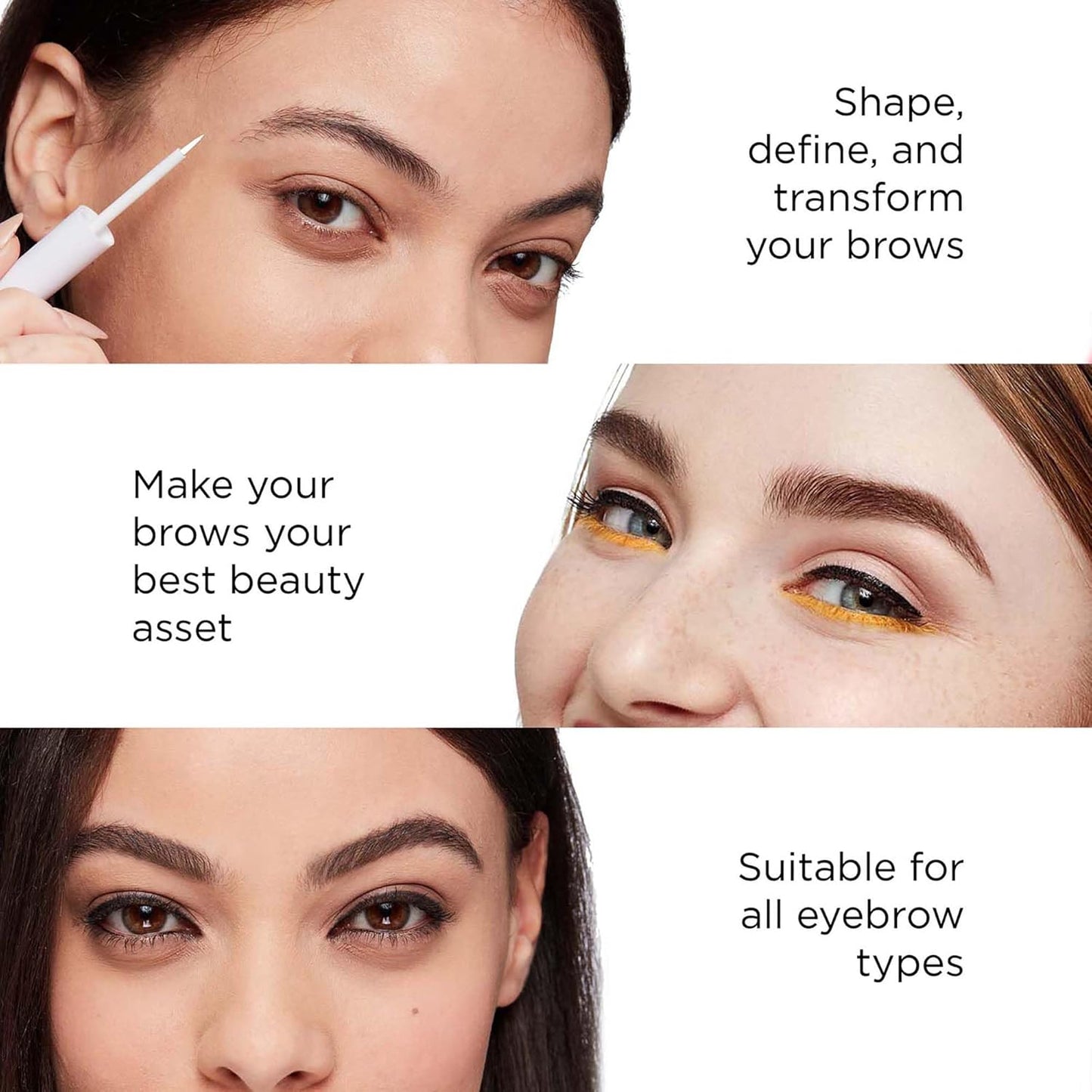 Arches and Halos Angled Bristle Tip Waterproof Brow Pen - Water Based and Smudge Proof Eyebrow Pencil - Extended Wear - Warm Brown - 0.051 oz