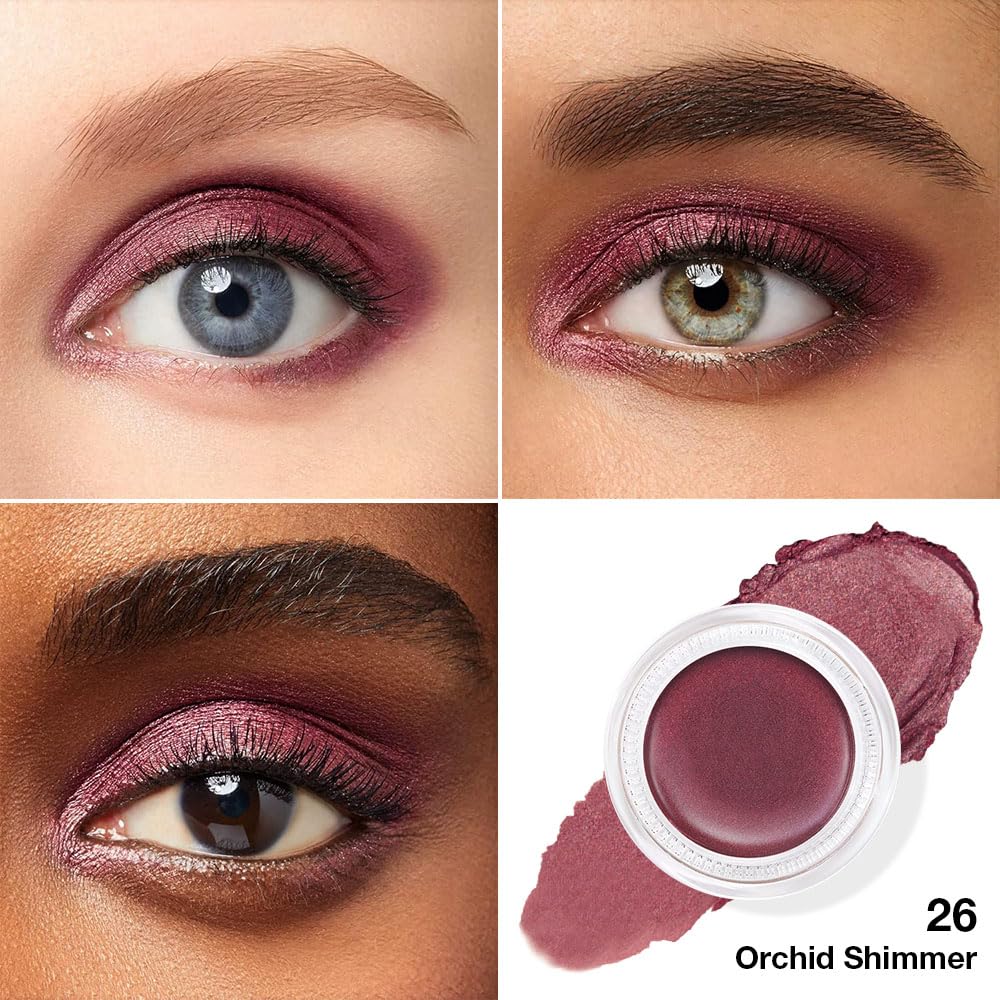 Kaely Single Cream Eyeshadow Pot, Orchid Shimmer Eye Shadow for Older Women High Pigmented Waterproof, Natural Eyeshadow Palette Makeup Brightener, sombras en crema para ojos, Blendable, 26