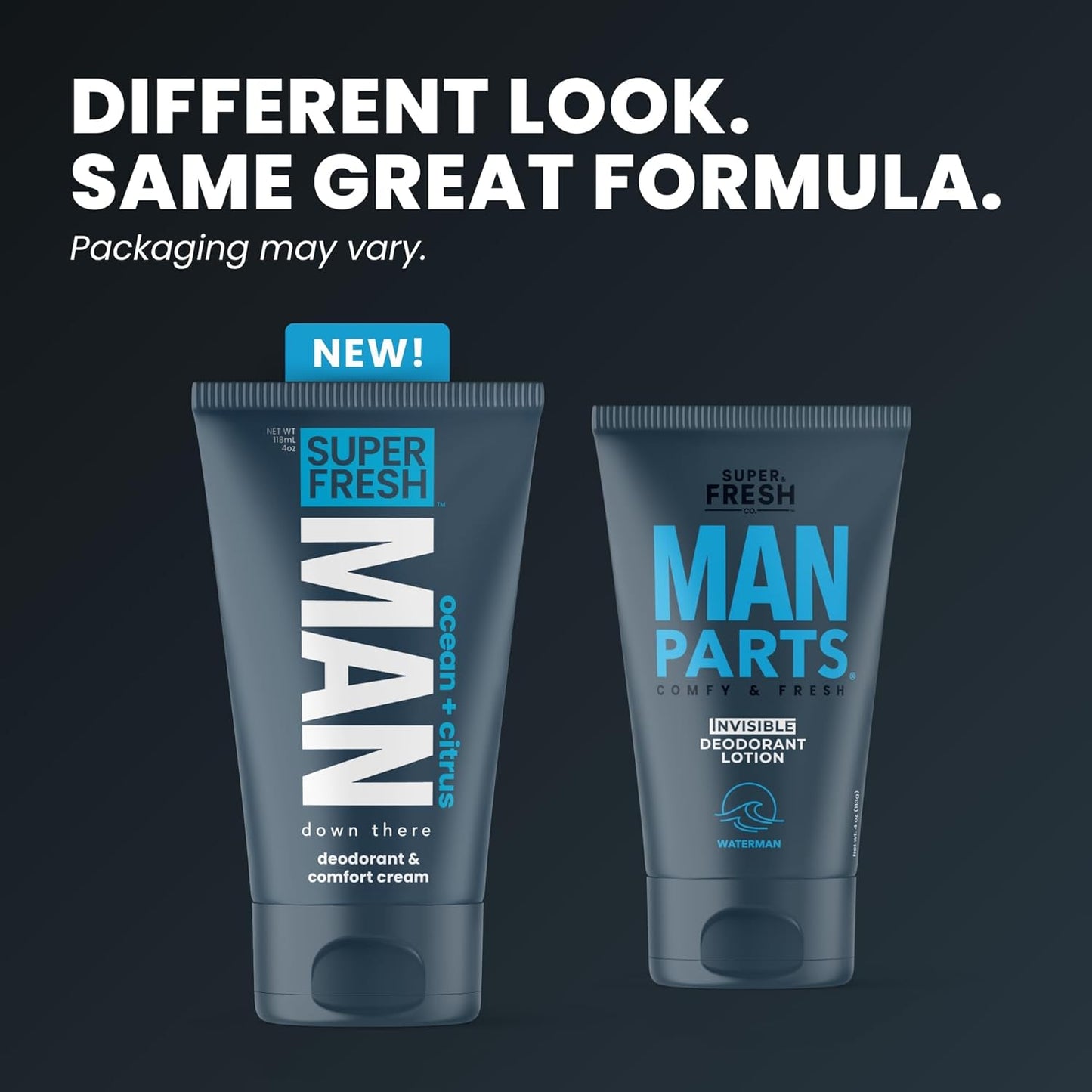 Super Fresh Ball Deodorant Lotion for Men Aluminum Free Hygiene Cream for Groin Butt and Body Controls Odor Reduces Chafing Twin Pack 4 oz Tubes for Daily Freshness Comfort and Sweat Protection