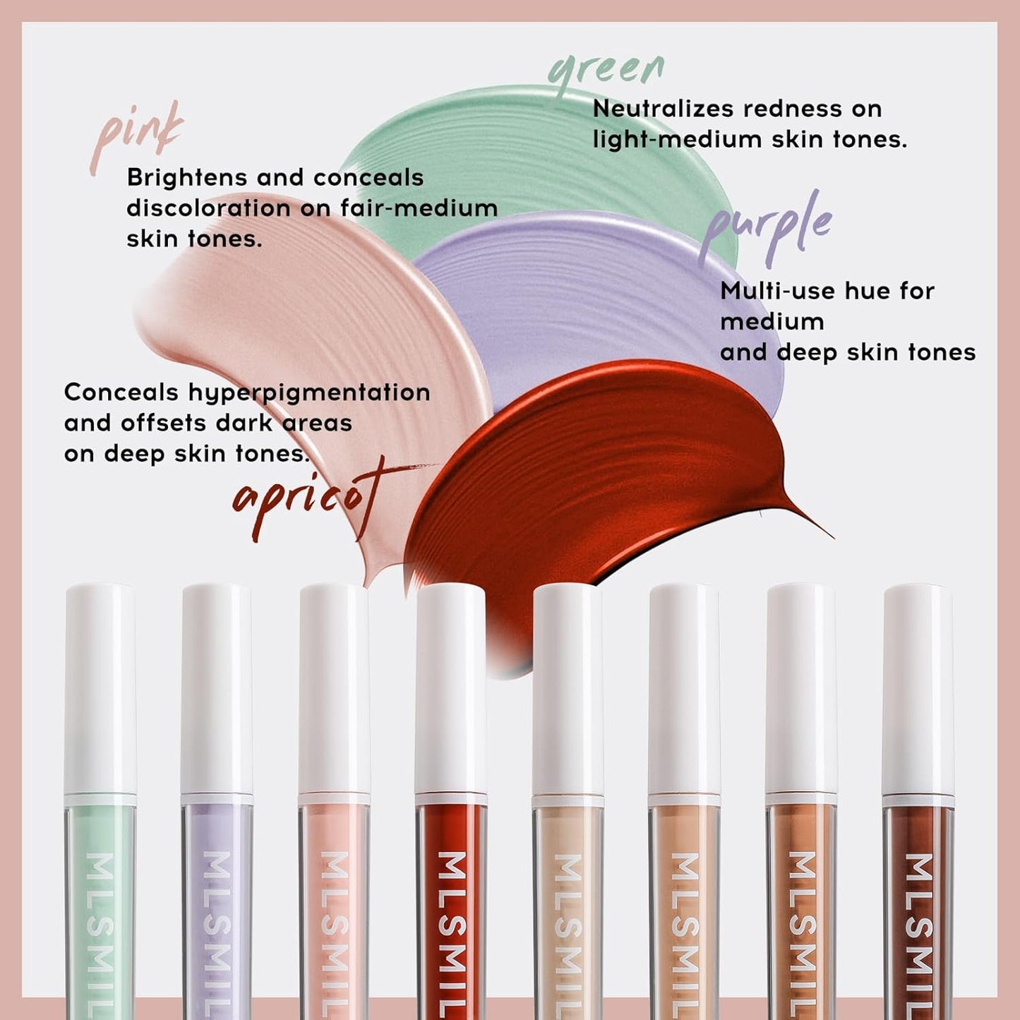 Color Liquid Conceal Contour Foundation, Waterproof 8 Colors Cream Lightweight Color Correcting Concealer Makeup for Concealing Blemishes,Brighten Dark Circles,Improves Uneven Skin Tone, 07