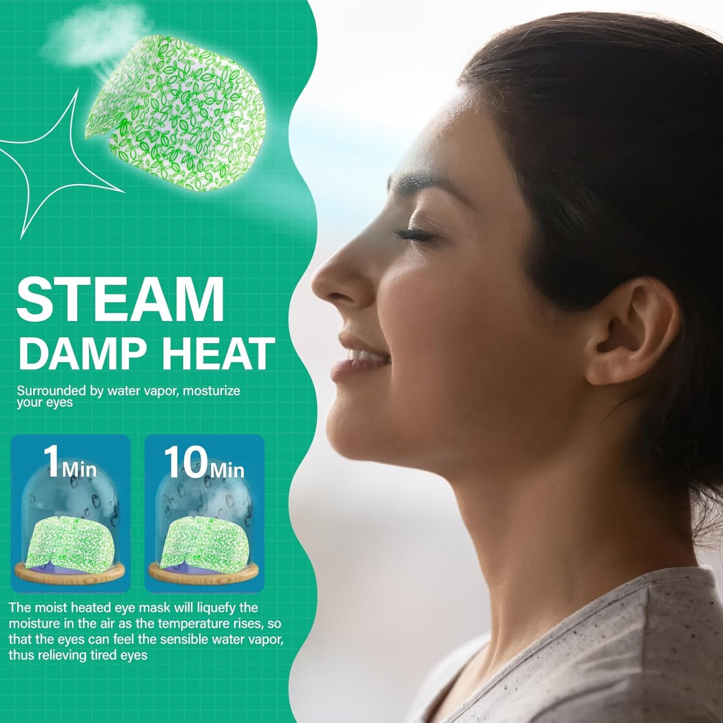 16 Packs Steam Eye Mask,Warm Eye Compress for Dry Eyes Sleep Mask,Hot Auto Heated Eye Masks Relaxing Gifts for Women Moist Heat for Eyes Soothing Eye Fatigue,Disposable Eye Mask for Travel Essentials
