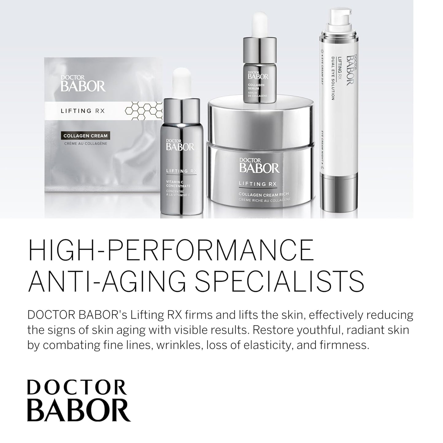 DOCTOR BABOR Lifting RX Comfort Vitamin C Serum, Infused with Hyaluronic Acid to Hydrate & Plump, Even Skin Tone, Reduces Fine Lines & Wrinkles, 20 ml