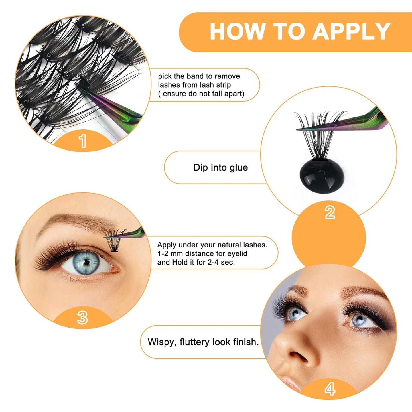 B&Qaugen Lash Clusters 30D 50D-C-9-16MIX Individual 280 Clusters False Eyelash 9-16MIX Lash Clusters Extensions DIY Eyelash Extensions at Home (30D 50D,C-9-16MIX)