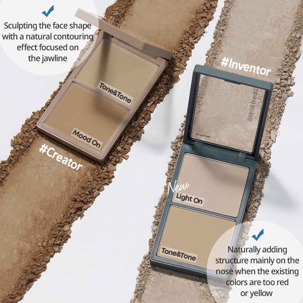 ETUDE Contour Powder 01 Creator (23AD) | Bronzer And Contour Palette To Effortlessly Define The Face Like A Selfie | Smooth, Velety Texture | Natural Look