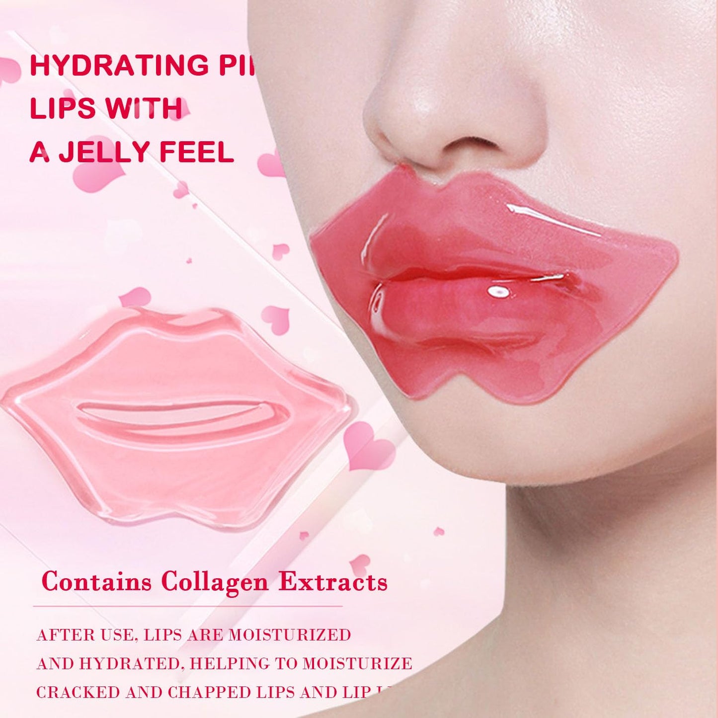 30 Pairs Lip Masks & 24K Gold Gel Eye Masks,Crystal Collagen Eye Patches for Puffy Eyes,Moisturizing& Reducing Fine Lines Dark Circleeye Patches for Women Men