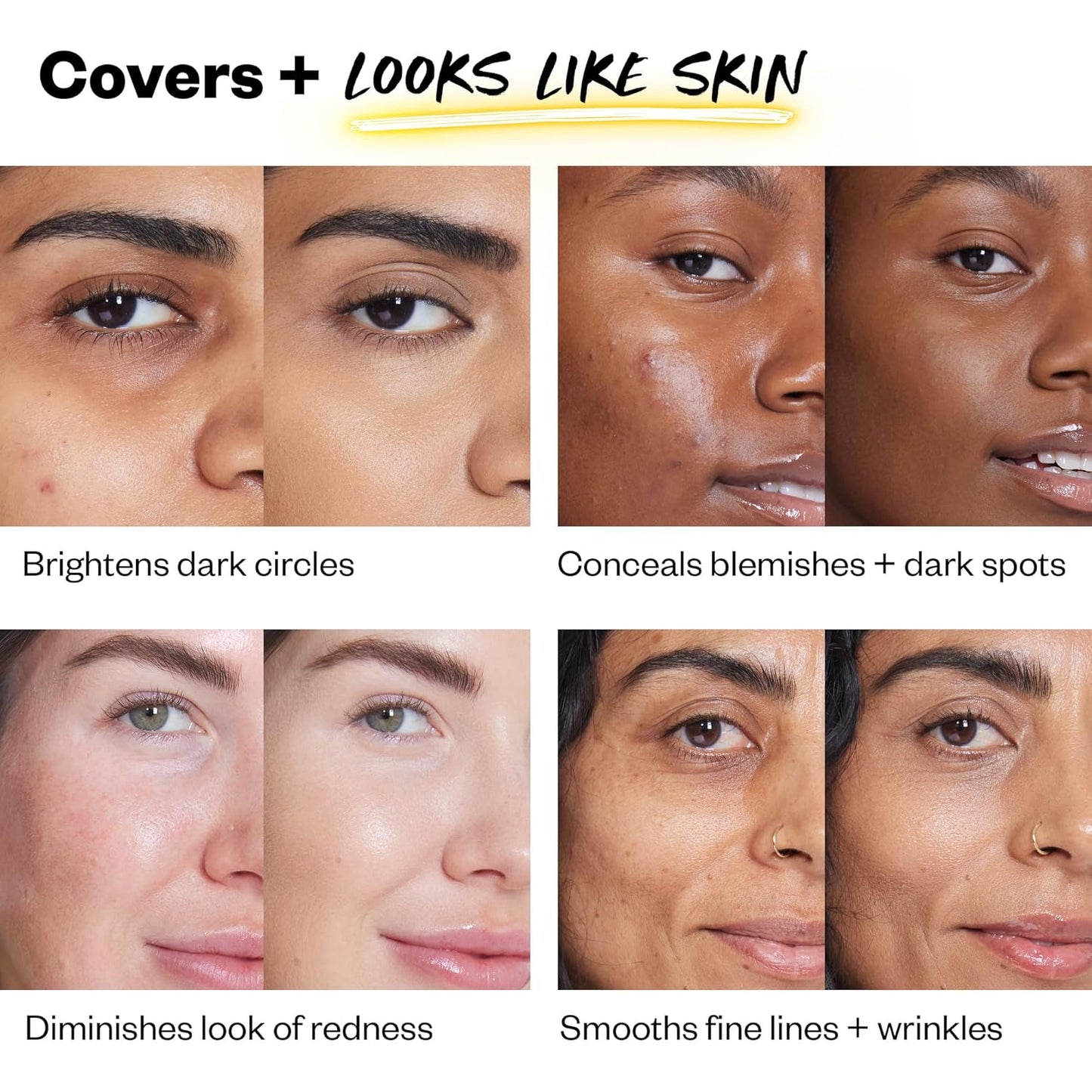 Kosas Revealer Concealer - Medium Coverage Makeup with Hyaluronic Acid, Conceals Dark Circles Under Eyes, Dark Spots and Blemishes + Brightens, Hydrates, Long-Lasting & Vegan, (Tone 0.5 N)