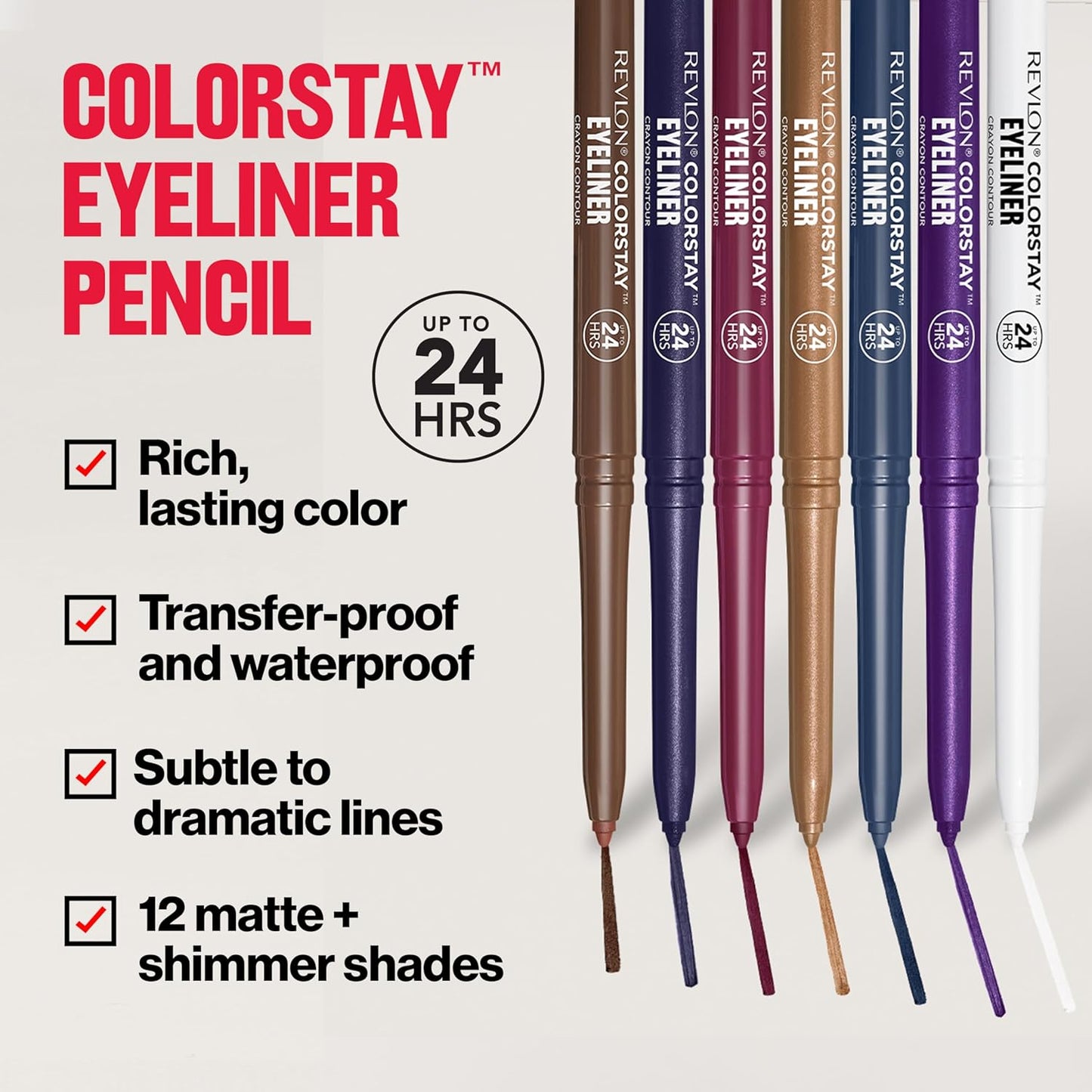 Revlon ColorStay Pencil Waterproof Eyeliner, Smudge-Proof, Eye Makeup with Built-In Sharpener, 206 Jade, 0.01 oz