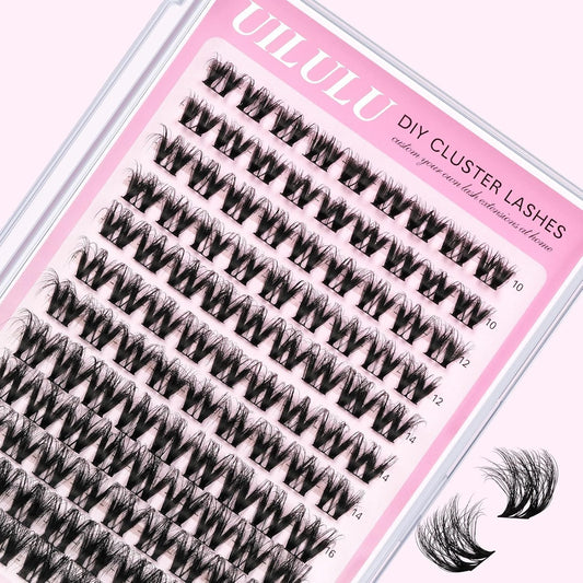 Lash Clusters D Curl Fluffy Clusters Lashes 0.07D 10-18 MIX 108 Eyelashes Individual Lashes DIY Lash Extensions at Home False Lashes Wide Band Natural Eye Lash Clusters
