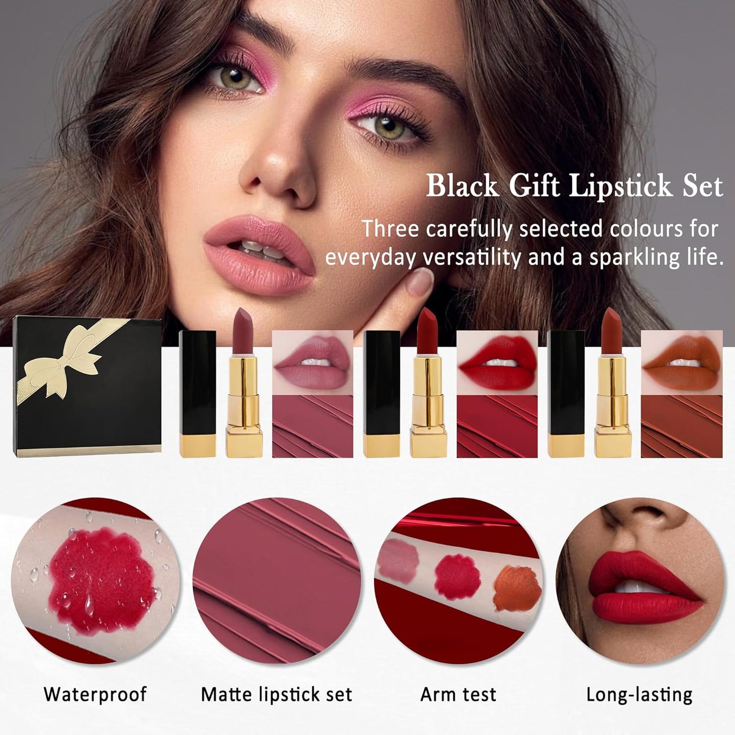 All In One Multipurpose Makeup Kit for Women,Travel Makeup Set,Makeup Gift Full Kit,Includes Foundation Eyeshadow Palette Lipstick Mascara Eyeliner Blusher Cosmetic Brush Set with Makeup Bag-Set C