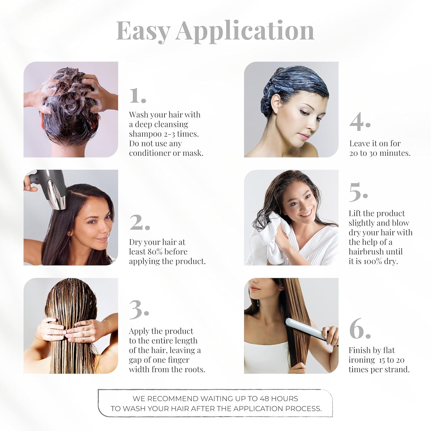Expert Hair Sensation Keratin Hair Treatment Brazilian 100ml (2Pack) + Deep Cleansing Shampoo 30ml -Anti Frizz, Long Lasting Results-Keratina Para Alisar El Pelo, Keratina Brasileña– Complete Set