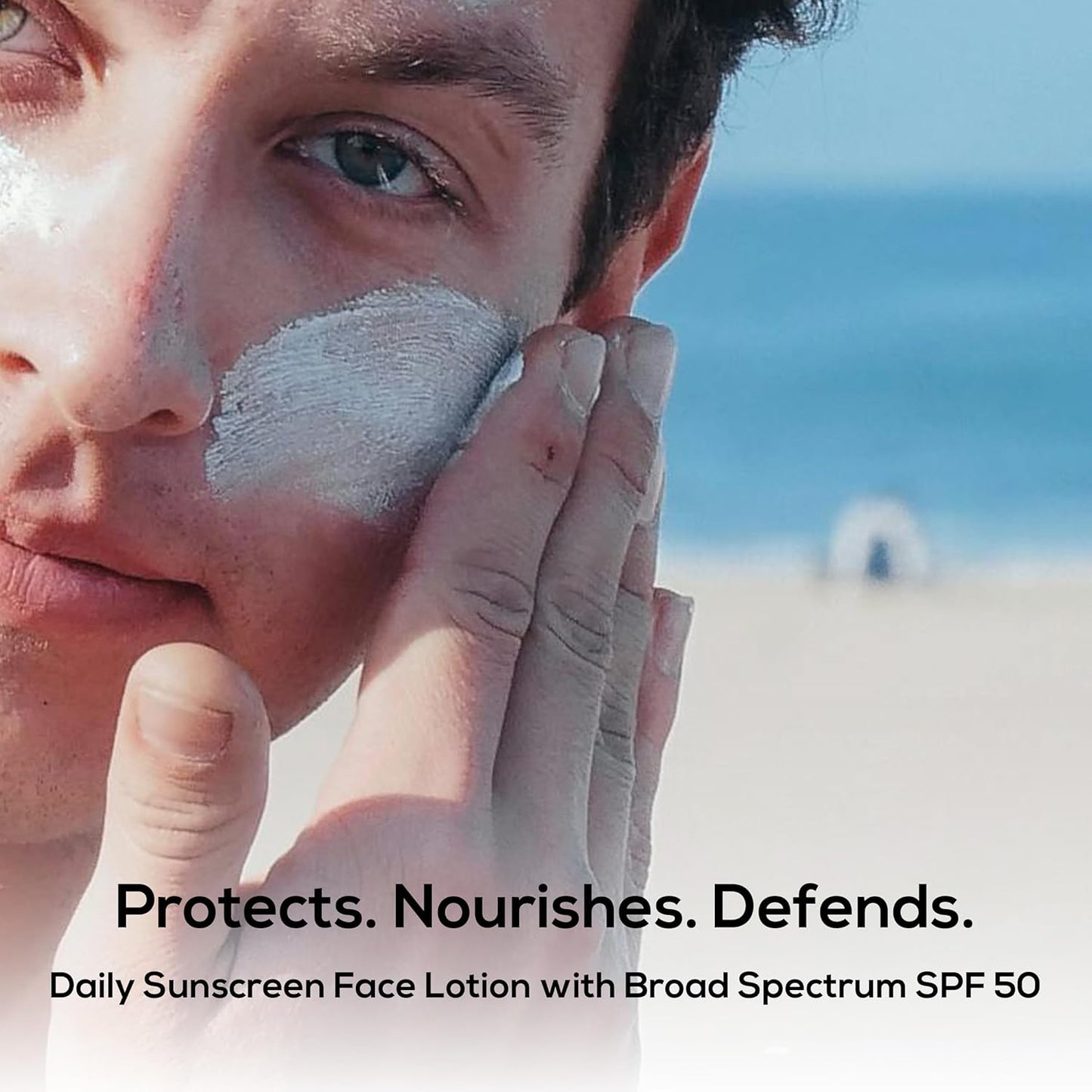 MARLOWE. No. 128 Men's Facial Lotion with Sunscreen SPF 50, 3.4 oz, Oil-Free, Lightweight Daily Face Moisturizer for Men, Includes Natural Extracts to Hydrate, Nourish & Soothe