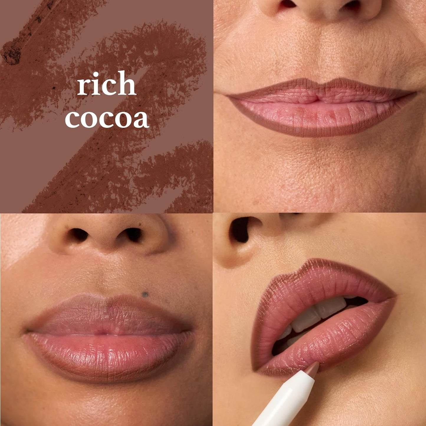 Julep With a Trace Retractable Creamy Long-Lasting Lip Liner, Rich Cocoa