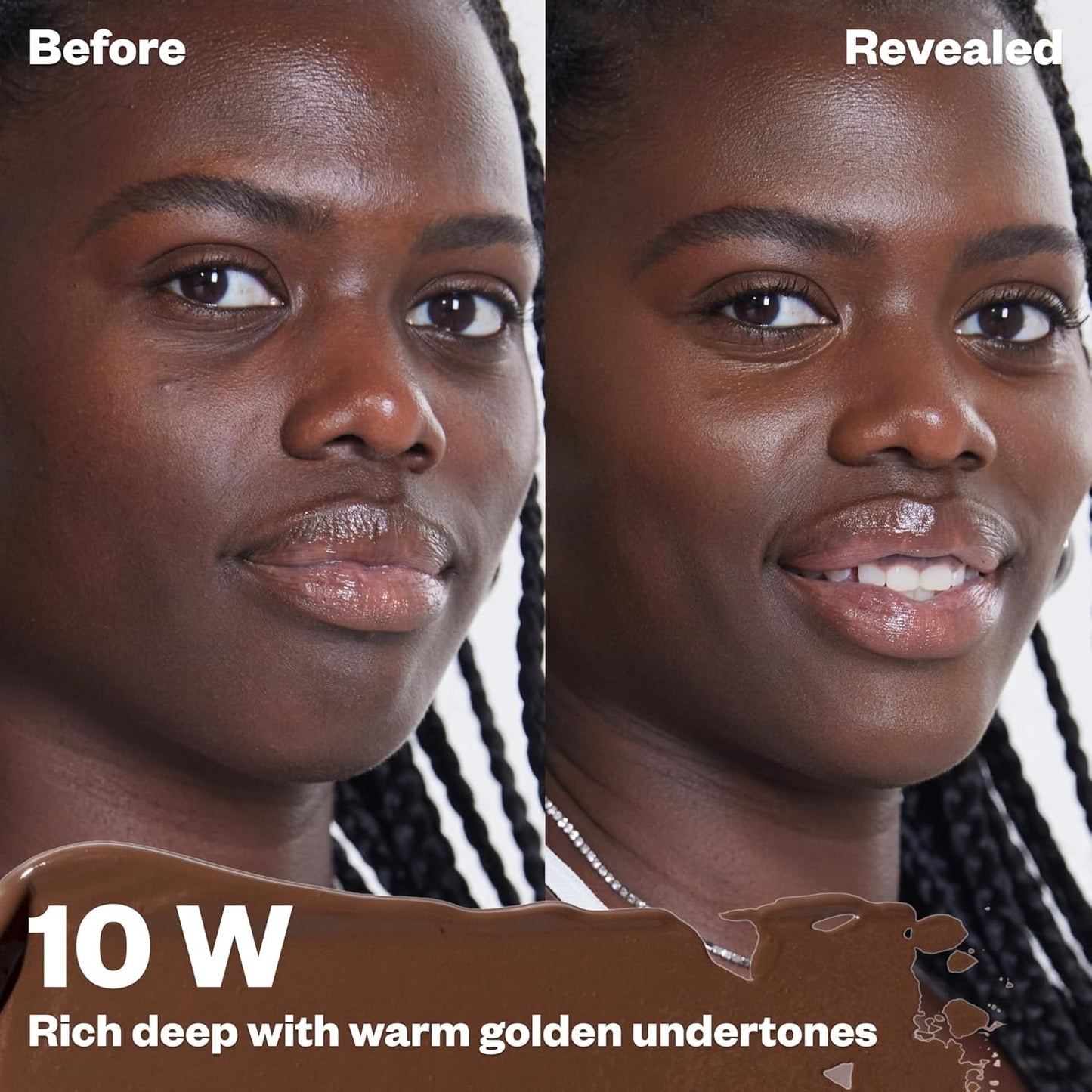 Kosas Revealer Concealer - Medium Coverage Makeup with Hyaluronic Acid, Conceals Dark Circles Under Eyes, Dark Spots and Blemishes + Brightens, Hydrates, Long-Lasting & Vegan, (Tone 10 W)