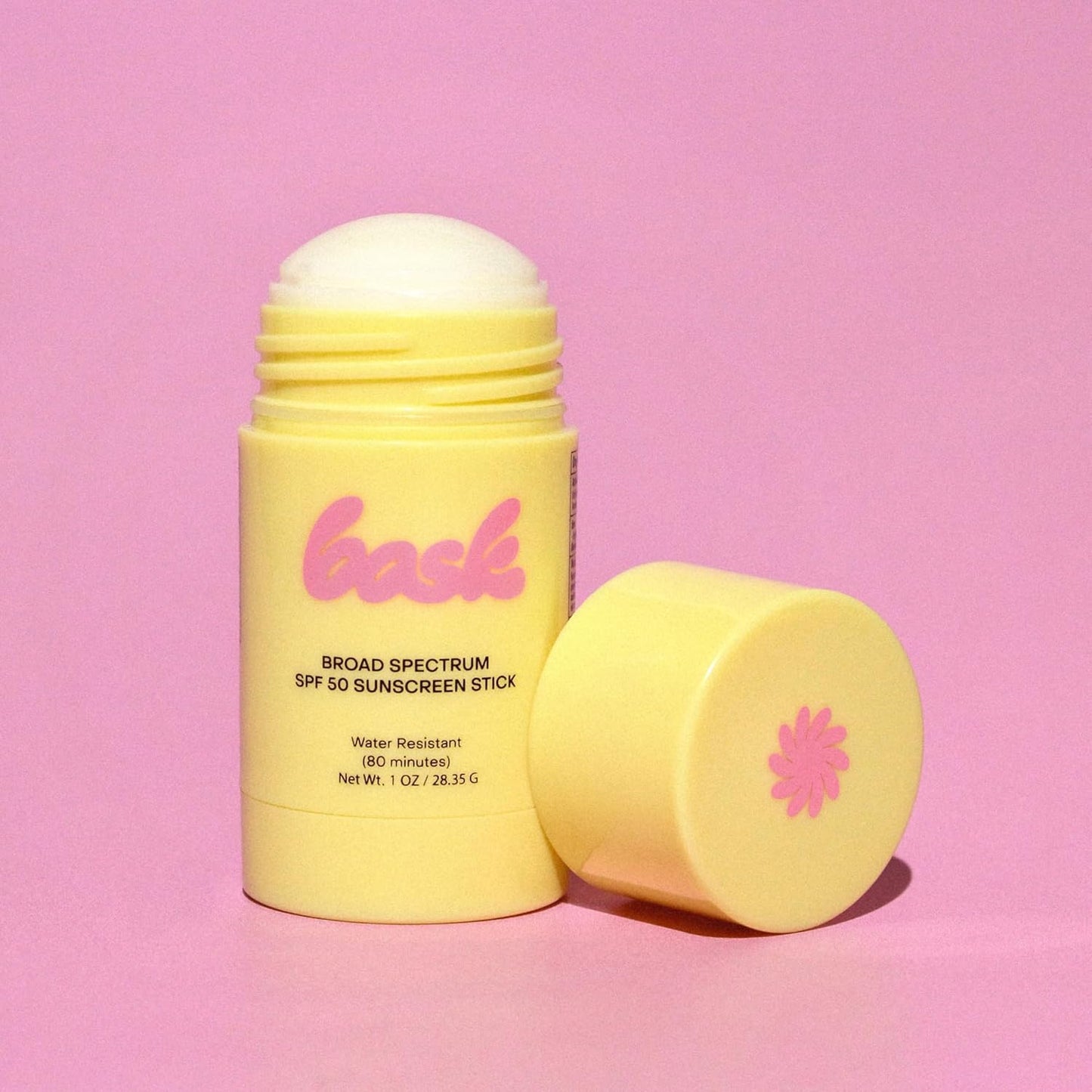 Bask Suncare SPF 50 Fragrance Free Sunscreen Stick - Broad Spectrum Face & Lip Protection, Dermatologist Recommended, Hydrating, Lightweight & Fast Absorbing, Matte Finish, 1 oz