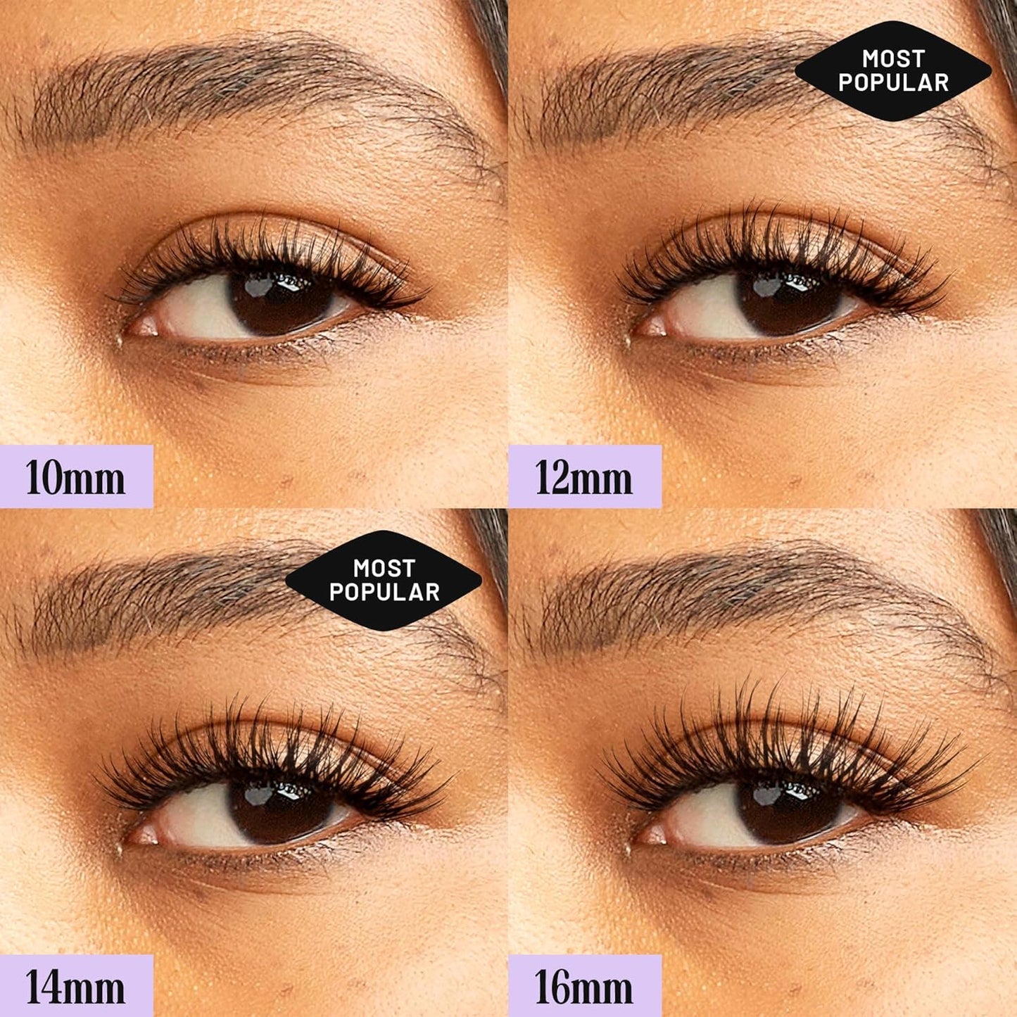 Lilac St - Prism Glamorous Faux Eyelash Clusters (10mm) - Dynamic & Fluttery Volume - DIY Lash Extension Wisps - Lightweight & Lifelike - Lasts 10 Days - Women Founded, Cruelty Free, Vegan - 10 Lashes