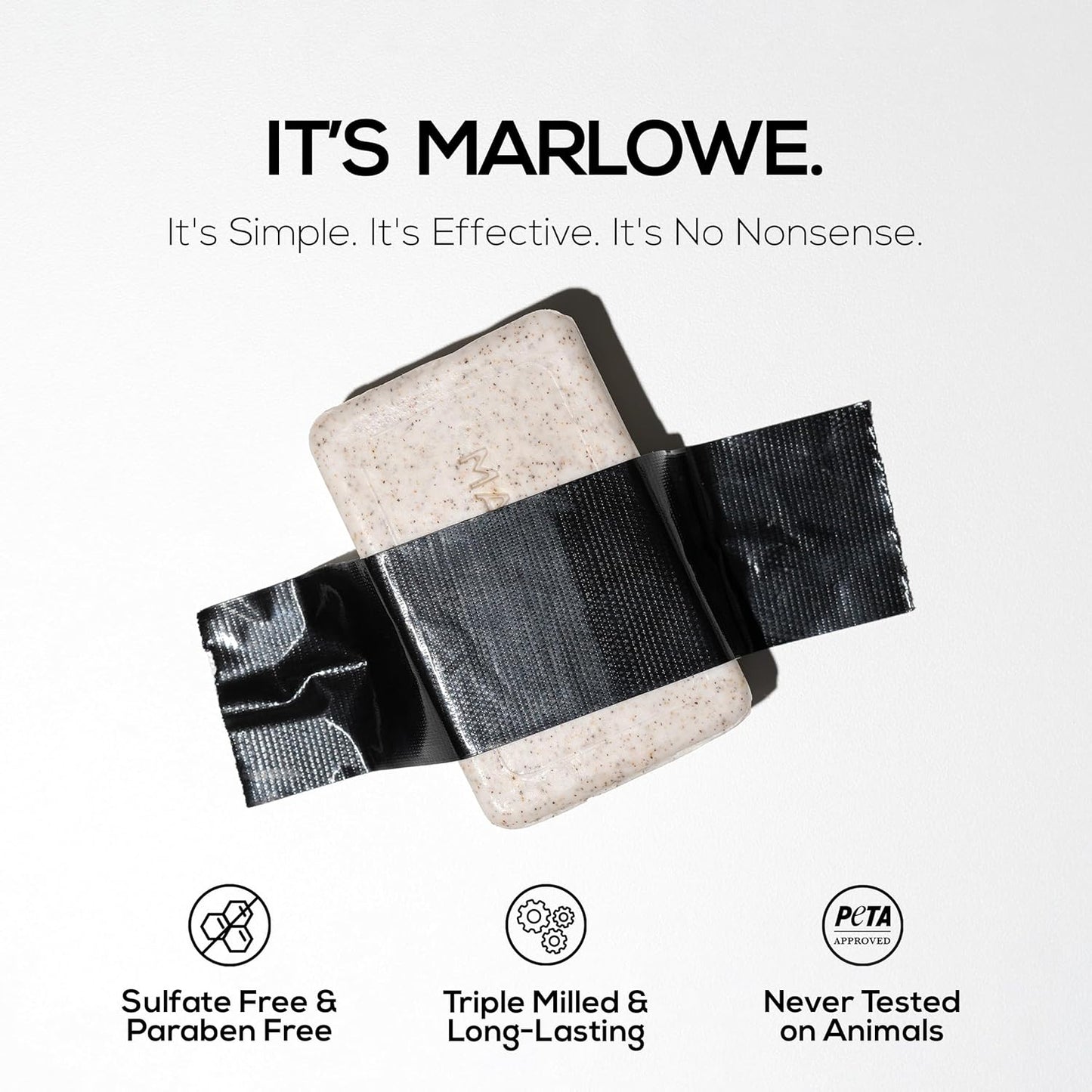 MARLOWE. No. 102 Body Scrub Soap 7 oz (3 Bars), Exfoliating Soap Bar with Shea Butter, Olive Oil & Green Tea Extracts, Cleanses, Smooths & Revitalizes Skin, Original Sage & Fir Scent