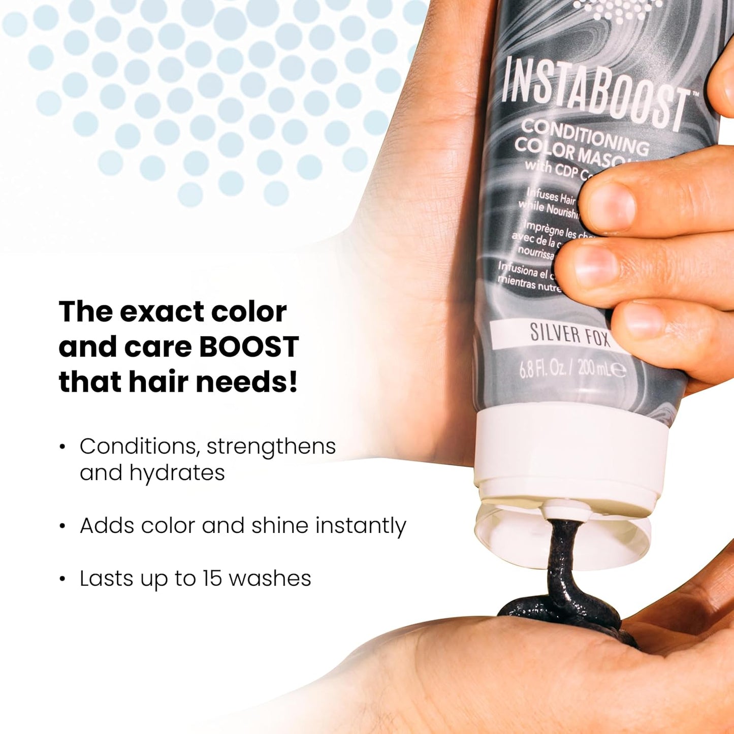 ALOXXI InstaBoost Conditioning Color Mask in Gloss Boss, Adds Glossy Shine and Deeply Conditions Hair, 6.8 Fl Oz
