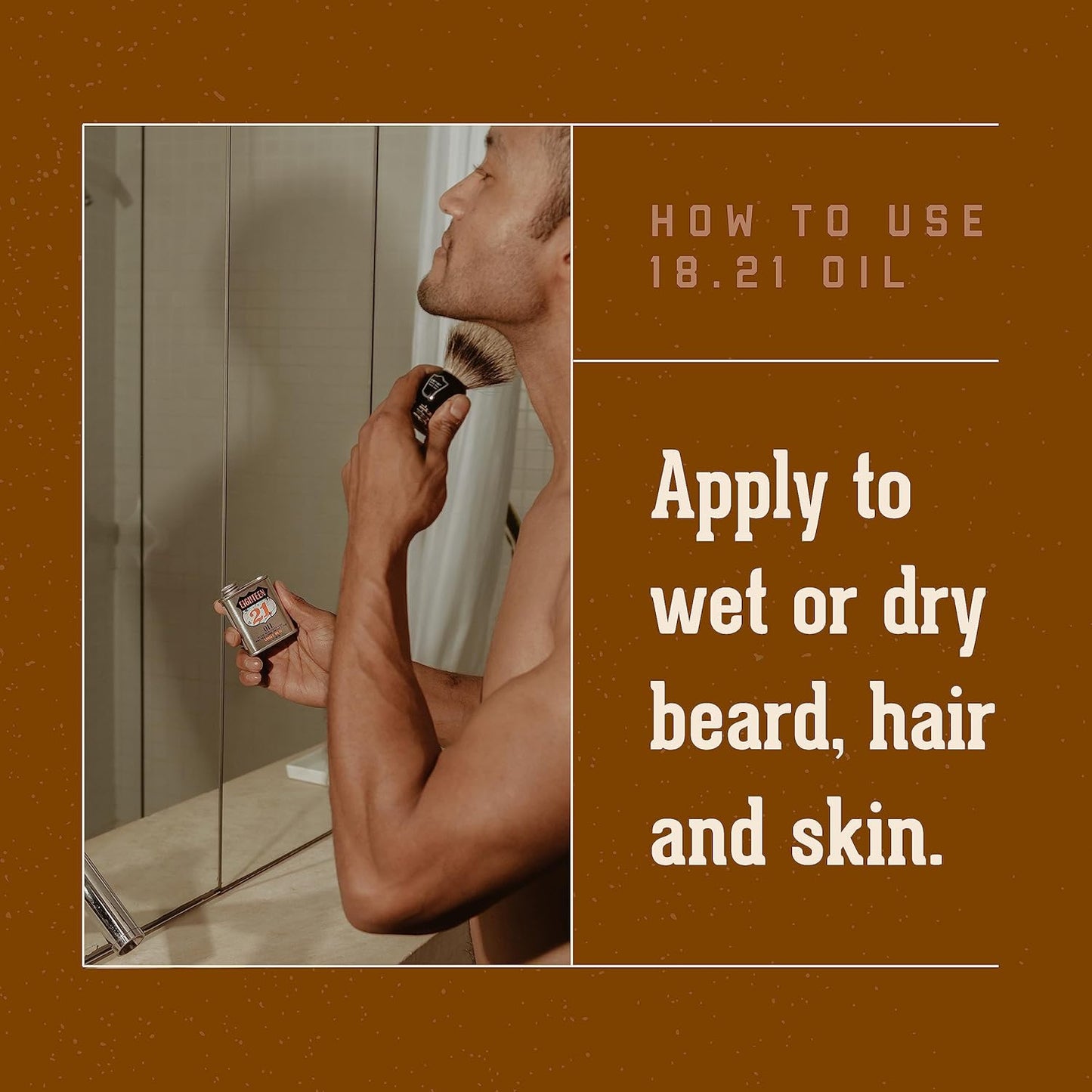 18.21 Man Made Man Sweet Tobacco & Noble Oud Beard, Hair & Skin Oil 2-Set Bundle, All Hair & Skin Types for Men, Strengthens and Moisturizes in a Manly Aroma