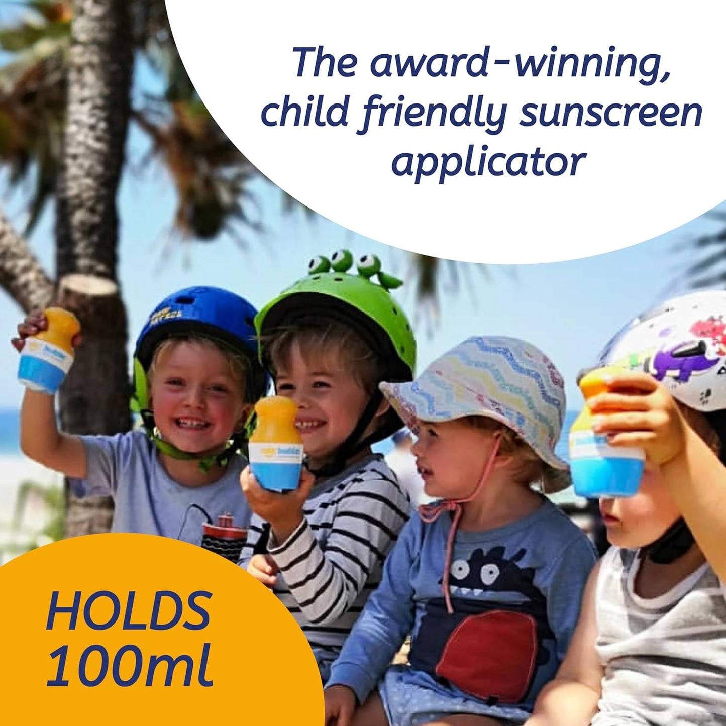 Solar Buddies Bag Bundle & Carabina Clip - Full Black - Refillable Roll on Sponge Sunscreen, Suncream & Lotion Applicator For Kids, Adults & Families - Holds 3.4fl oz, Perfect Size for Travel