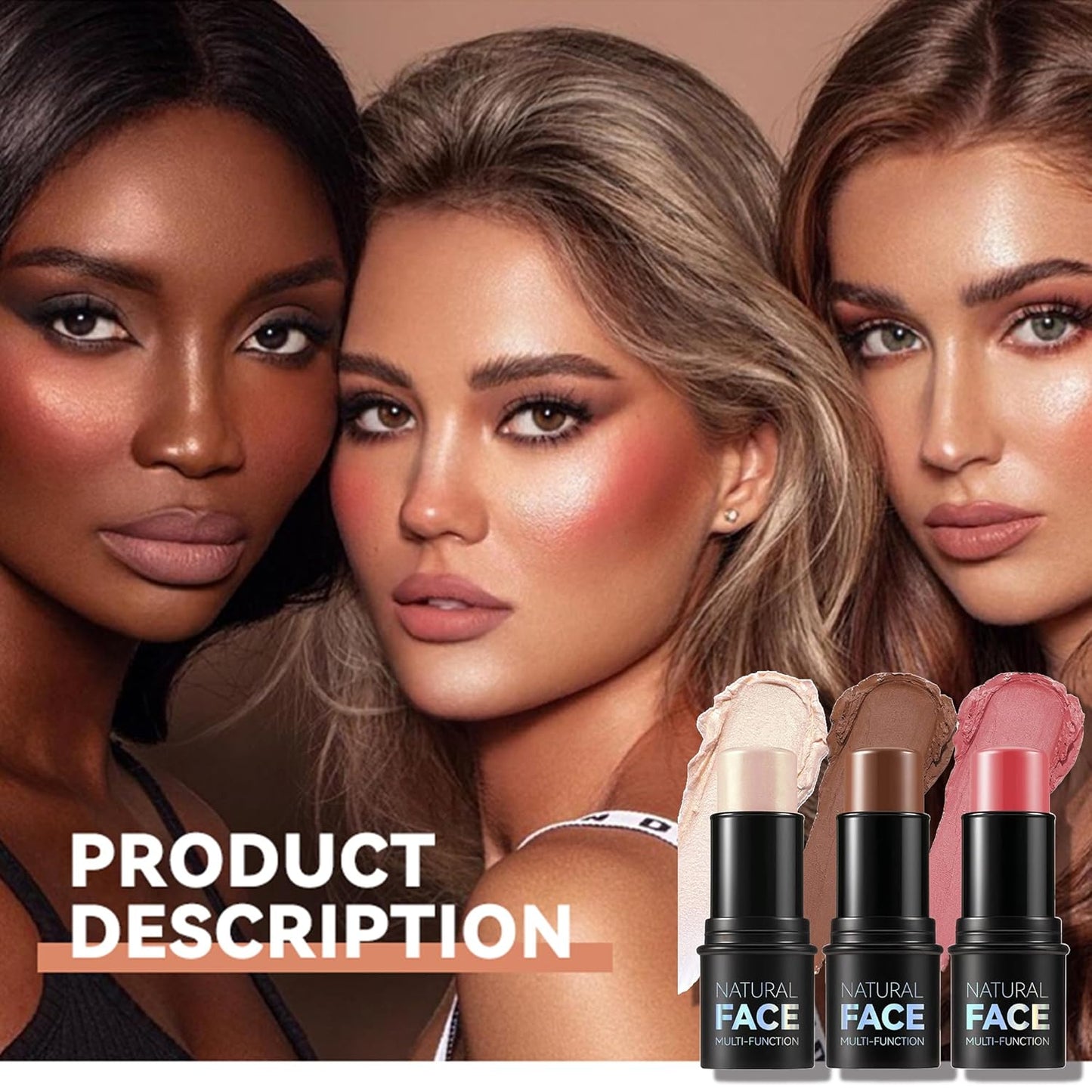 Highlighter Contour Stick, Milk Makeup Contour, Blush Sticks, Highlight Contour Palette, Glint Highlighter, Make Up Highlighter, Contouring Stick, Highlighter Makeup Stick, 02#CHAMPAGNE GOLD