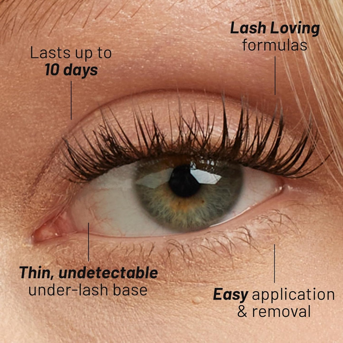 Lilac St - Midnight Dramatic Faux Eyelash Clusters (14mm) - Dark & Lush - DIY Lash Extension Wisps - Lightweight & Lifelike - Lasts 10 Days - Cruelty Free, Vegan, Women Founded - 10 Lashes