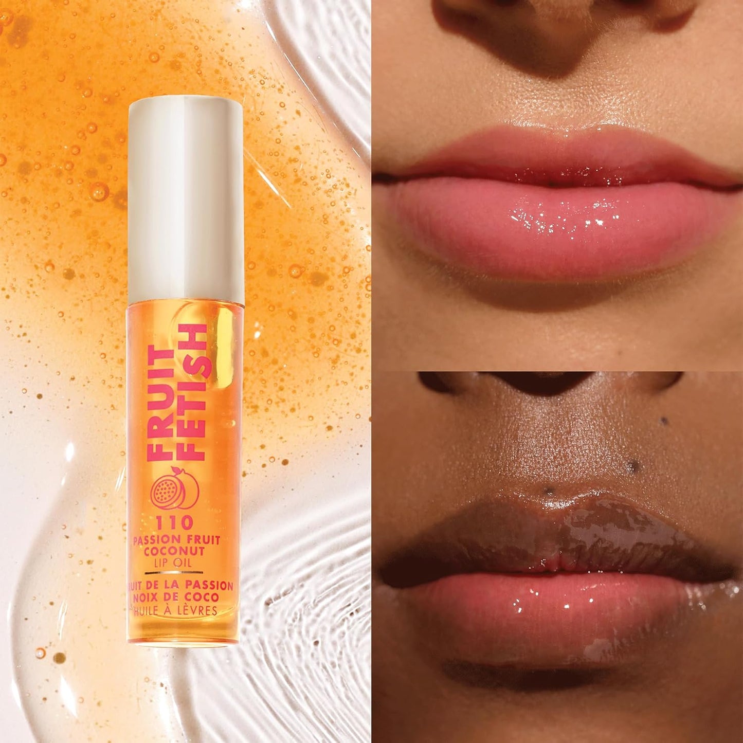 Milani Lip Oil with Vitamin E for Instant Hydration, Fruit Extract Infused Lip Treatment and Moisturizing Lip Gloss - Passionfruit Coconut