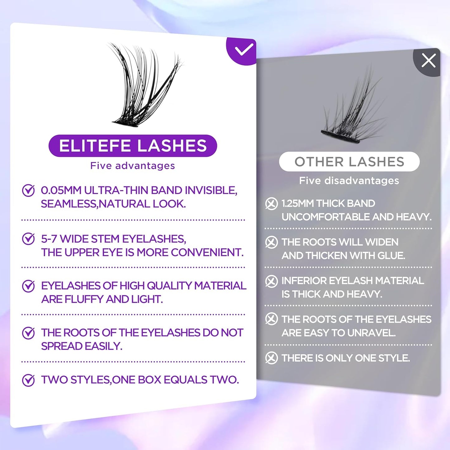 Lash Extension Kit DIY Lash Clusters Kit Eyelash Extensions Individual Lashes Extensions with (Bond,Seal,Tweezers,132Pcs,Dreamy,0.07D,10-16mm)