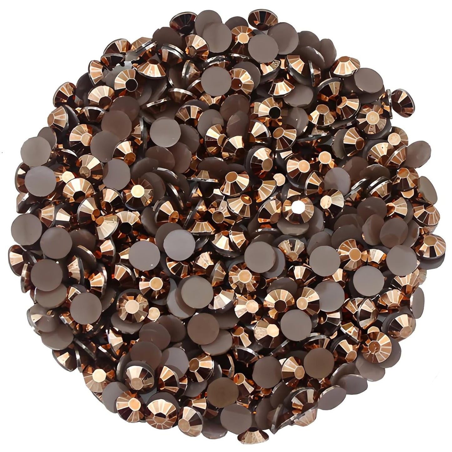 720 Pcs SS30 6mm Flatback Rhinestones for Nails Art Crafts Glitter Round Shine Gems AB Crystals DIY Clothes Shoes （Bronze AB）