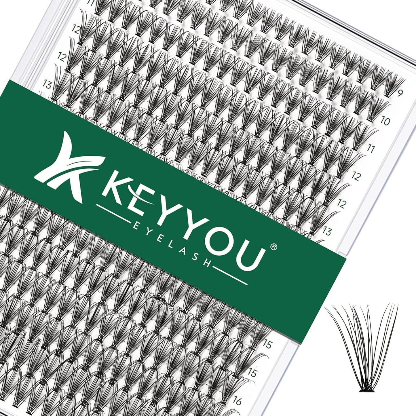 Lash Clusters 300Pcs Individual Lashes 20D 0.07C Curl 9-18MIX Lash Extensions Clusters Lashes Soft&Natural False Eyelashes Individual DIY Eyelash Extension at Home(20D-0.07C,9-18MIX)