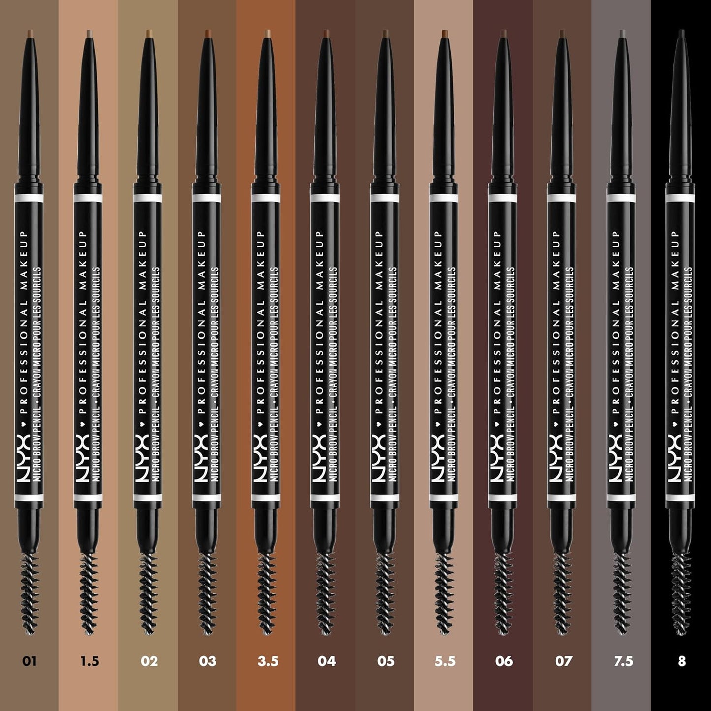 NYX PROFESSIONAL MAKEUP Micro Brow Pencil, Precise Eyebrow Pencil - Brunette