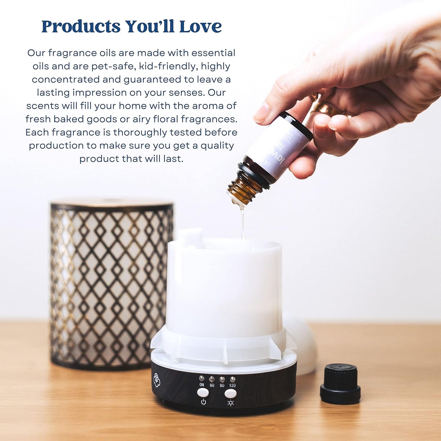 CANDECraftCo Premium Fragrance Oil – Diffuser Oils Fragrances Scented for Home, Candle Soap Making Supplies, Aromatherapy Blends for House (0.34 Fl Oz) (Lavender Vanilla + Cactus Flowers)