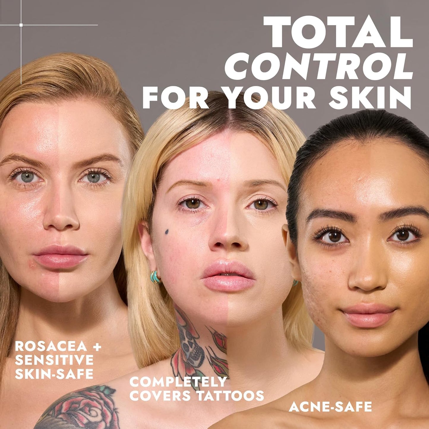 COVER FX Total Cover Cream Foundation - Shade D4 - Buildable Coverage - Natural Finish - Oil-Free - Sweat-Proof