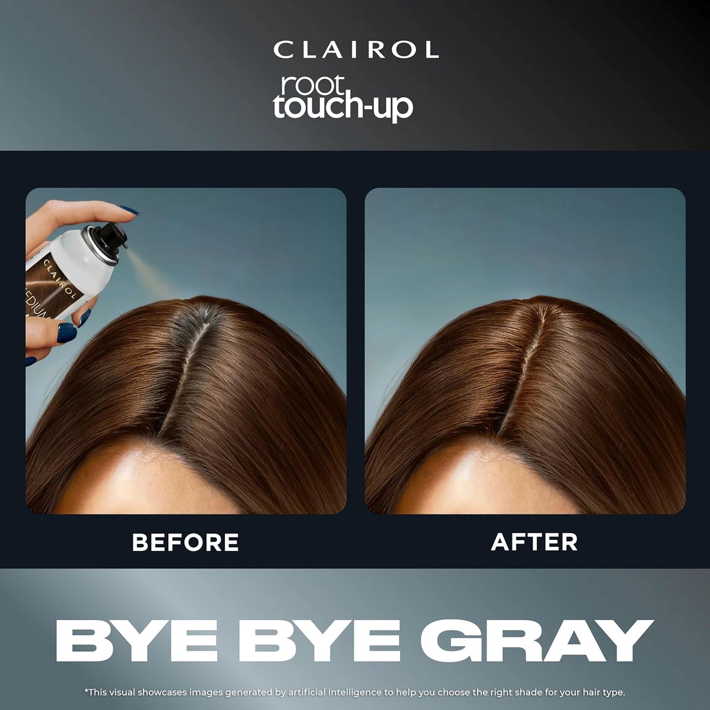Clairol Root Touch-Up by Nice'n Easy Temporary Hair Coloring Spray, Medium Brown Hair Color, Pack of 1